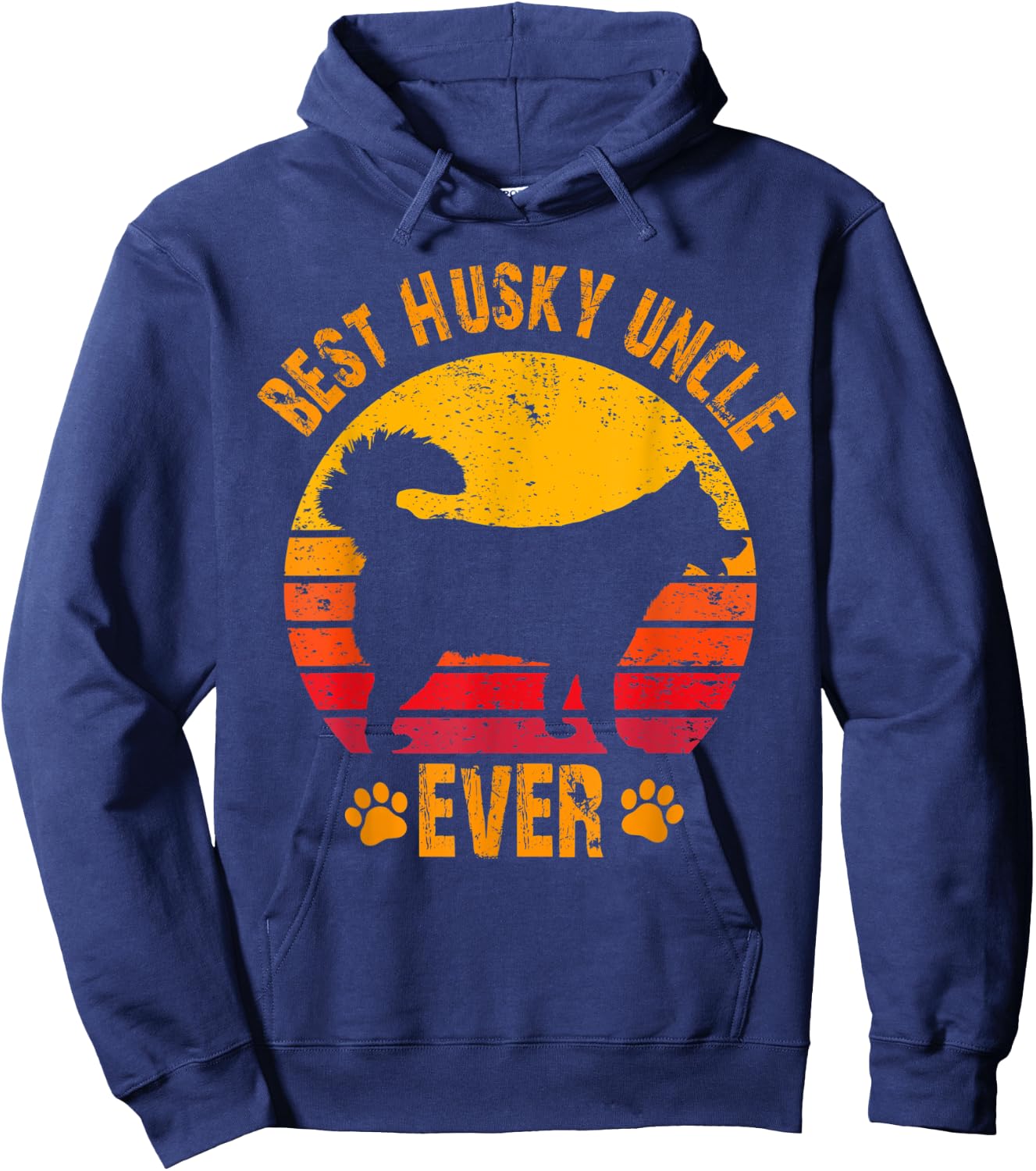 Best Husky Uncle Ever Funny Gift Uncle Hoodie - Hoodie | Navy