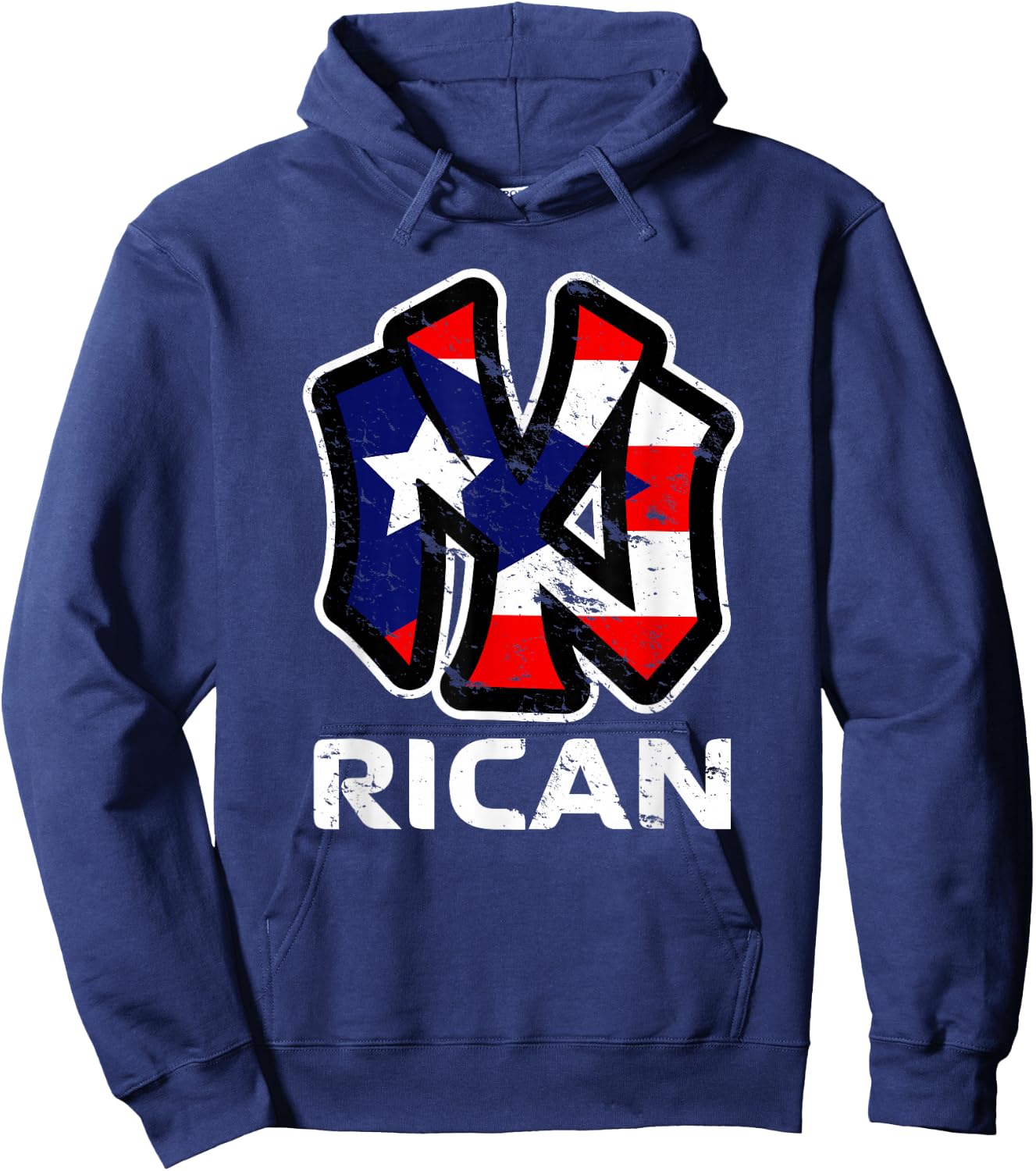 Proud Nuyorican Puerto Rico Hoodie - Hoodie | Navy