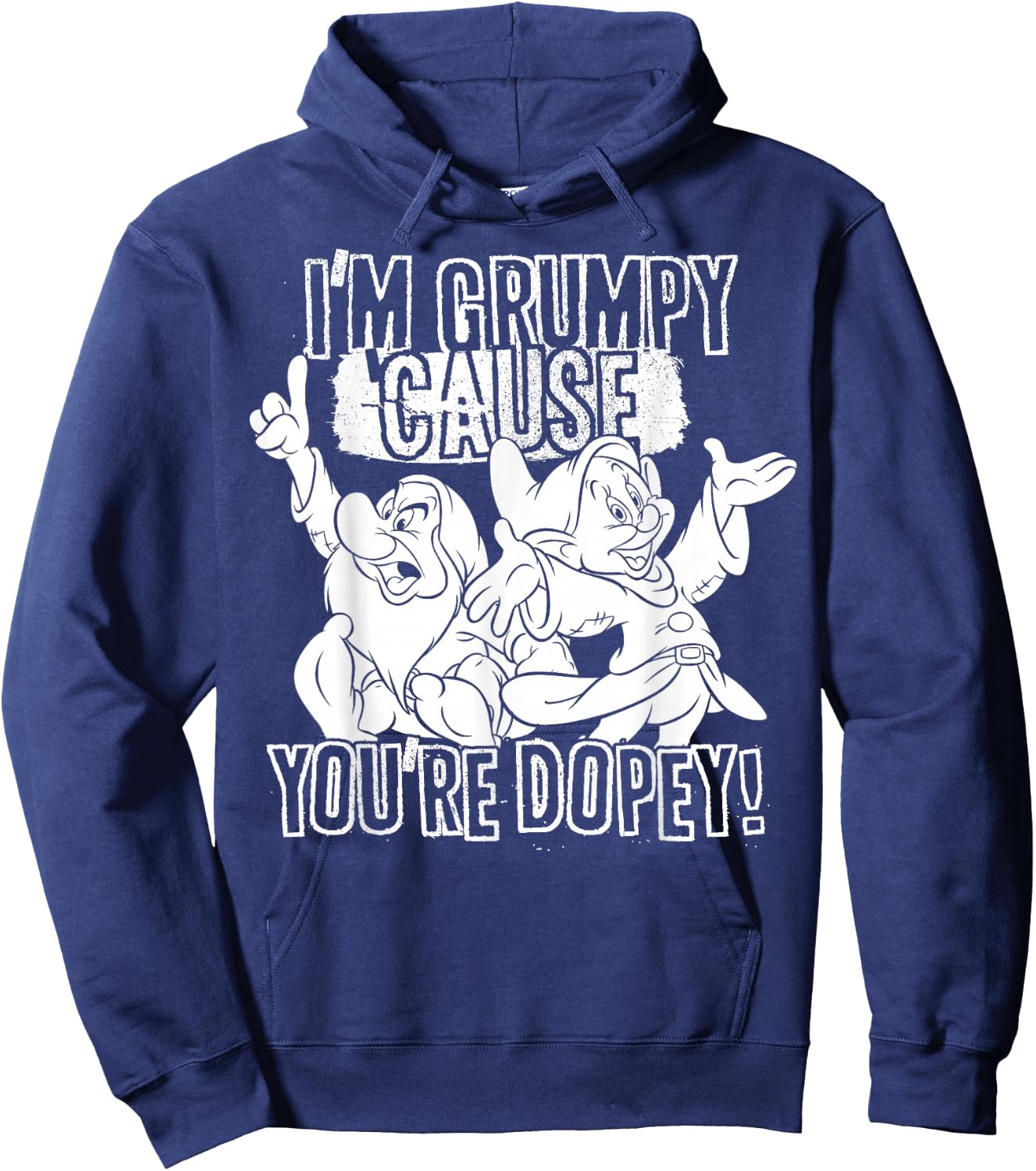 Disney Snow White Grumpy Cause You're Dopey Graphic Hoodie - Hoodie | Navy