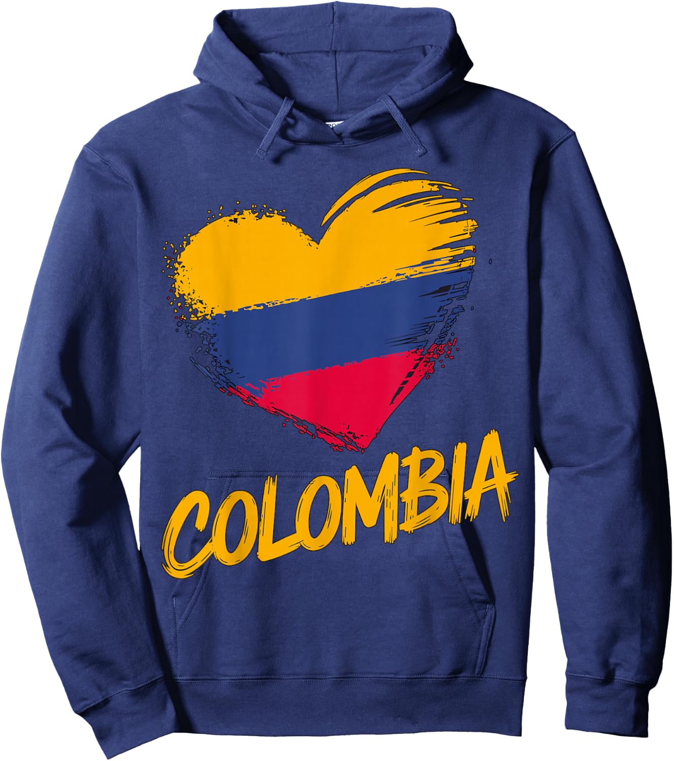 Magical and Funny Colombian Gifts Colombia Heart Colombian Flag - Black, Small, , Short Sleeve Hoodie - Hoodie | Navy