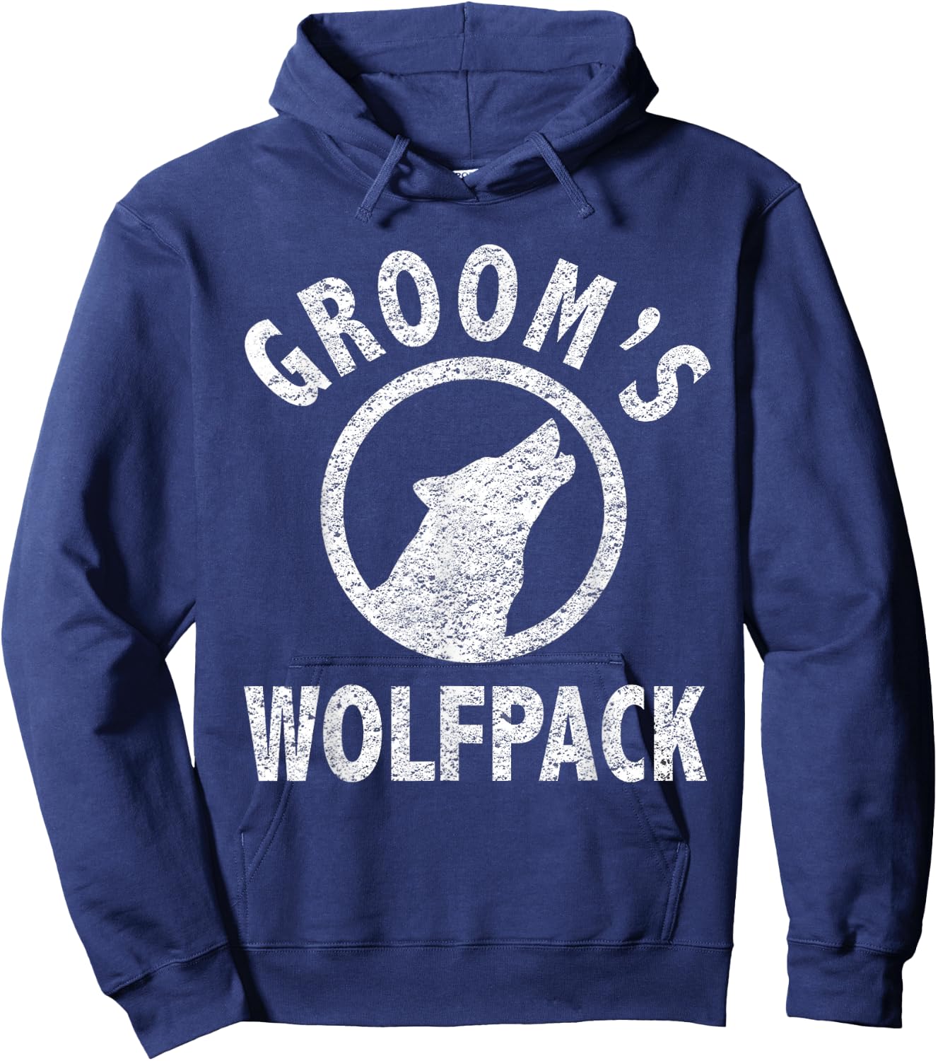 Grooms Wolfpack Shirt | Bachelor Party Group Shirts Hoodie - Hoodie | Navy