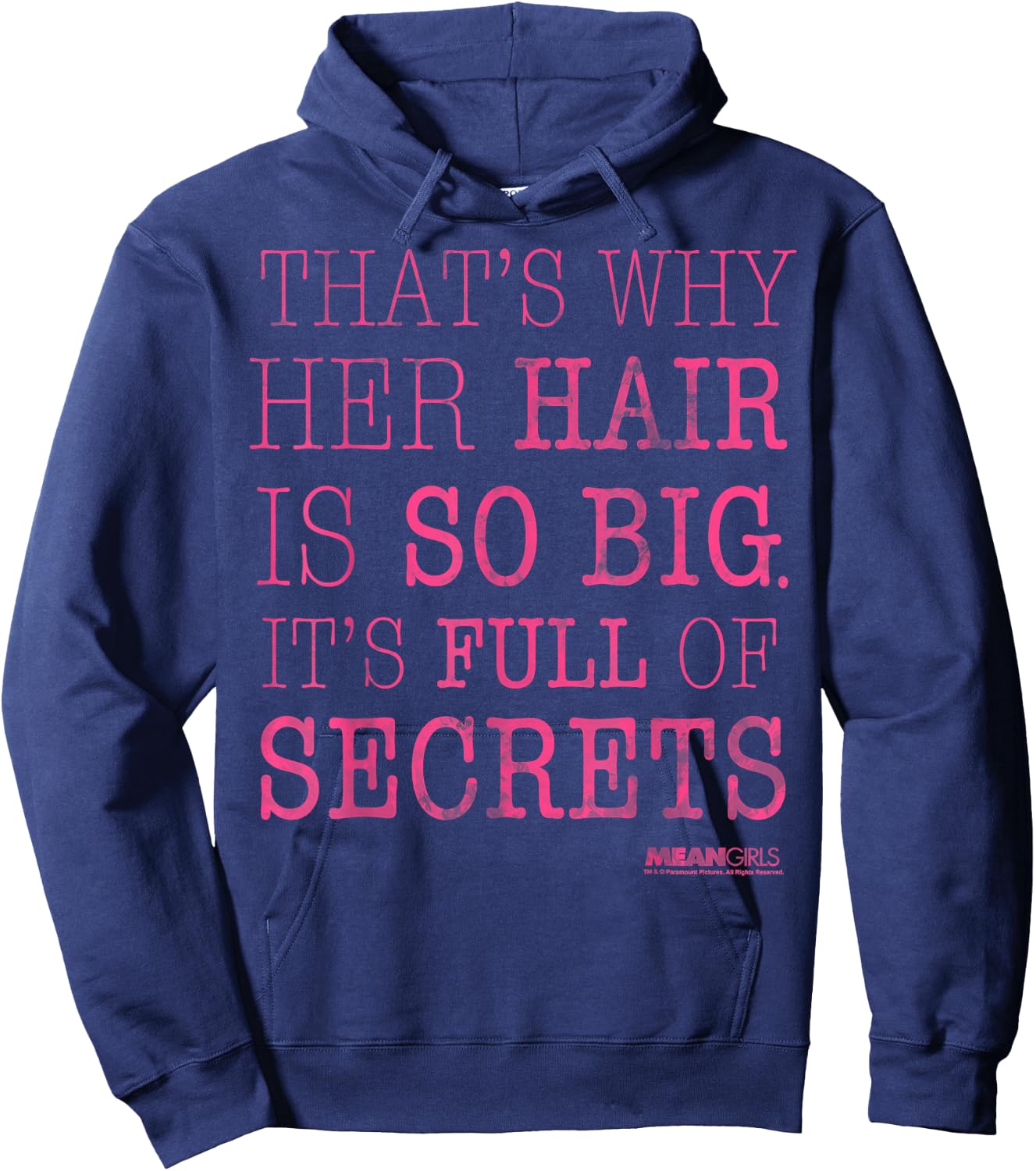 Mean Girls Her Hair is Full of Secrets Graphic Hoodie - Hoodie | Navy