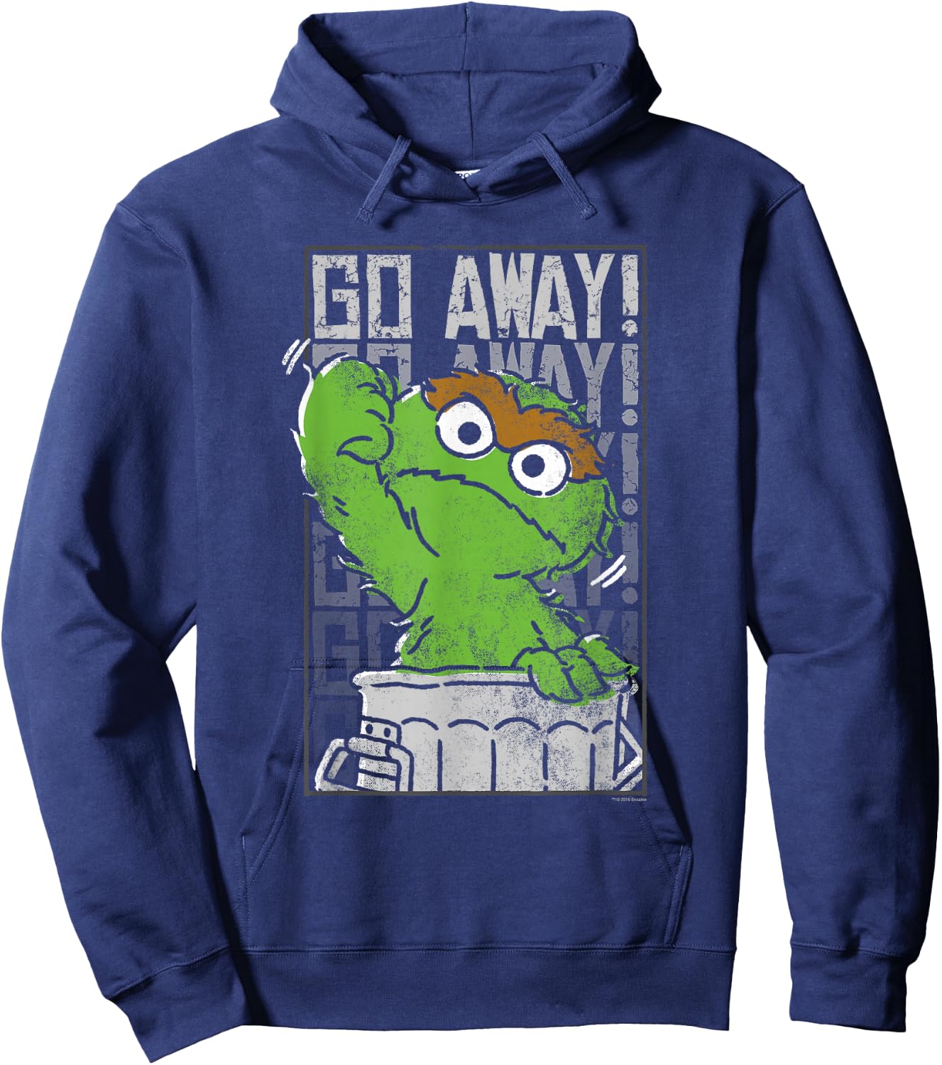 Sesame Street Oscar The Grouch Go Away Hoodie - Hoodie | Navy