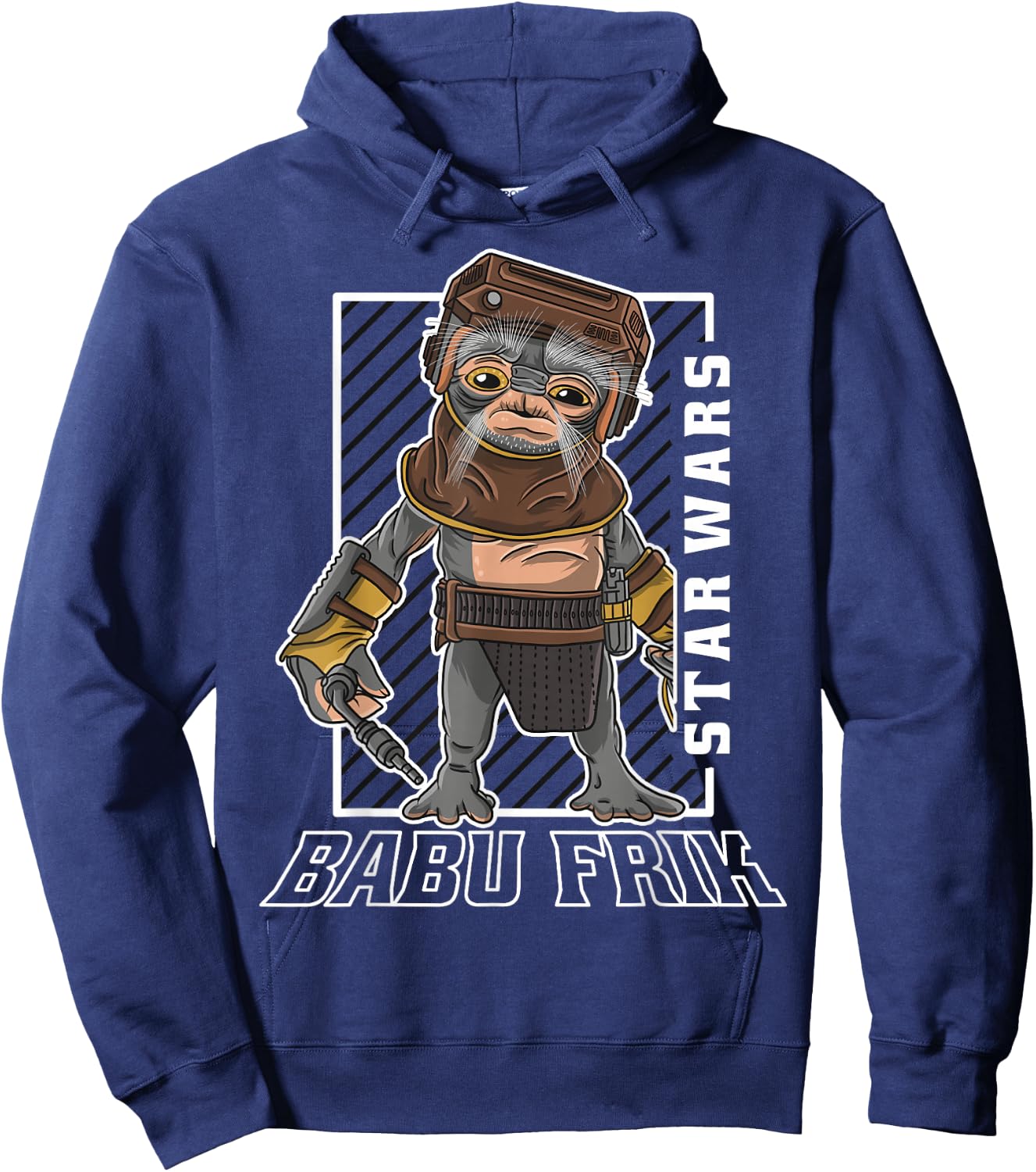 Star Wars The Rise Of Skywalker Babu Frik Portrait Hoodie - Hoodie | Navy