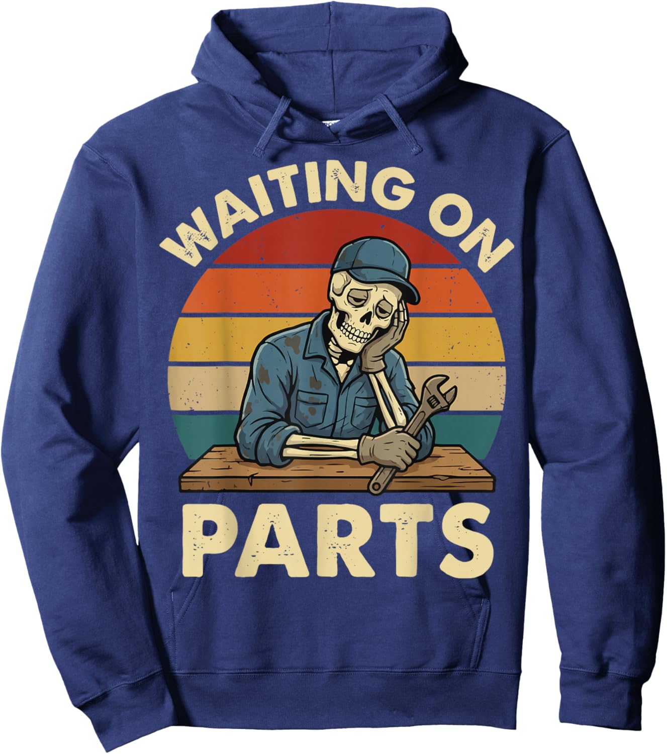 Waiting On Parts Skeleton Hoodie - Hoodie | Navy