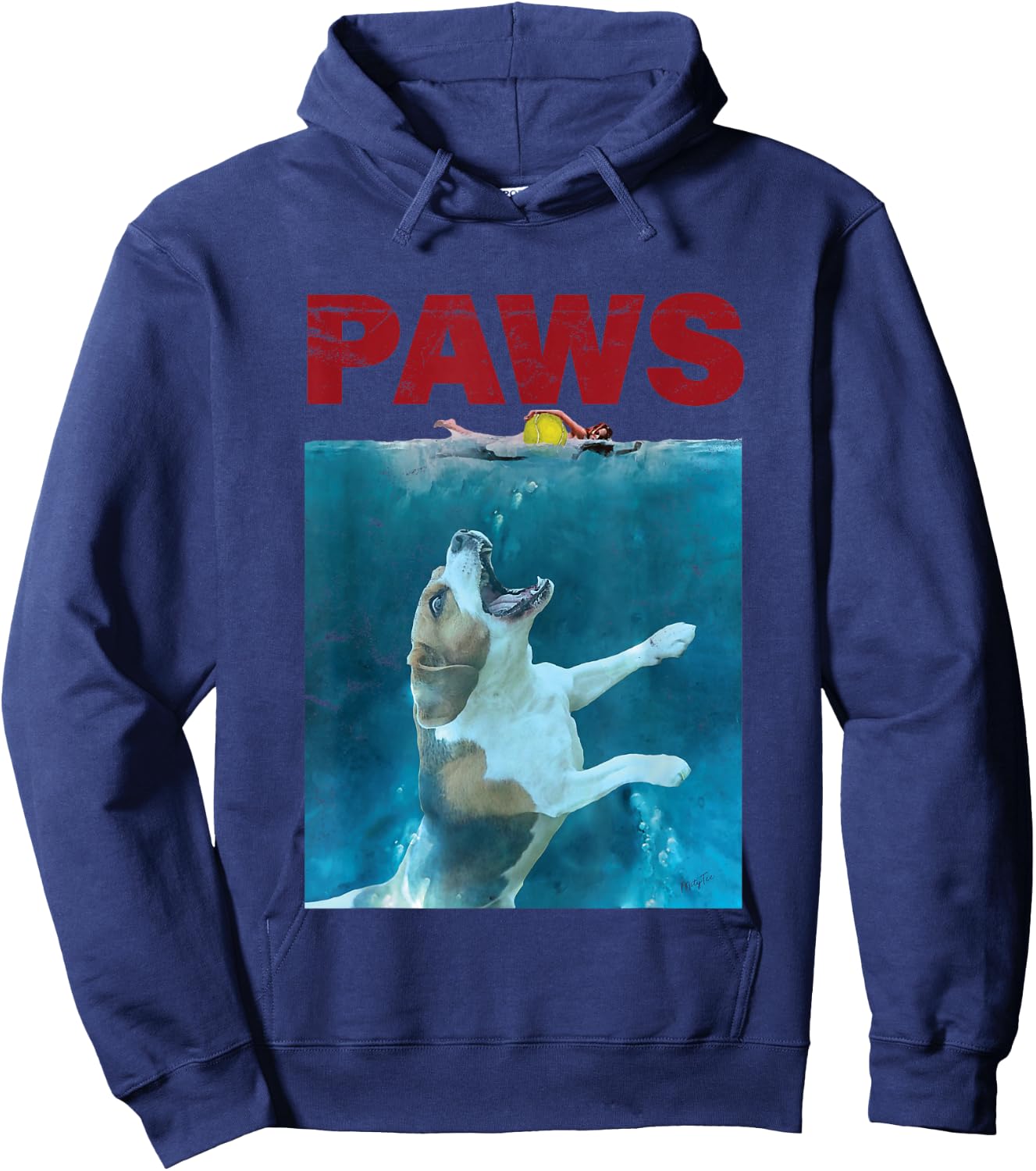 Funny Beagle | Underwater Dogs Hoodie - Hoodie | Navy