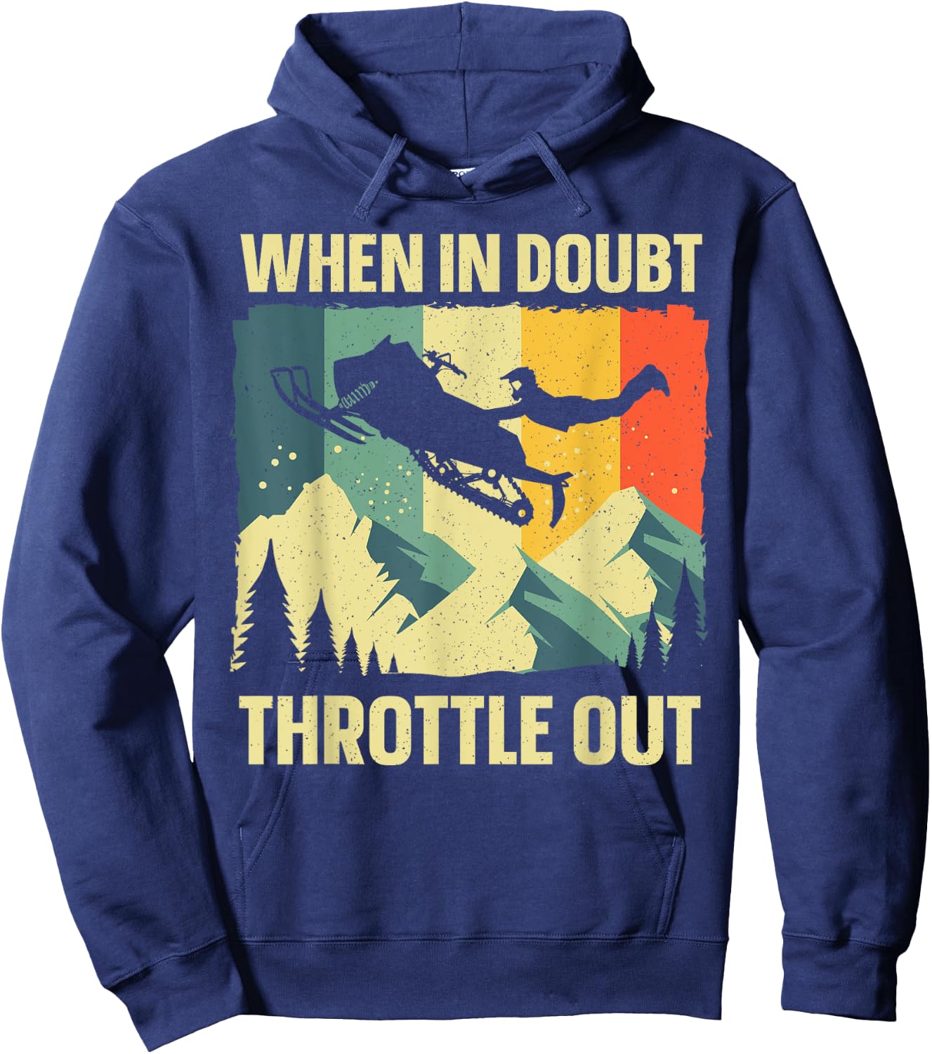 Cool Snowmobile Art Women Kids Snowmobile Lovers Hoodie - Hoodie | Navy