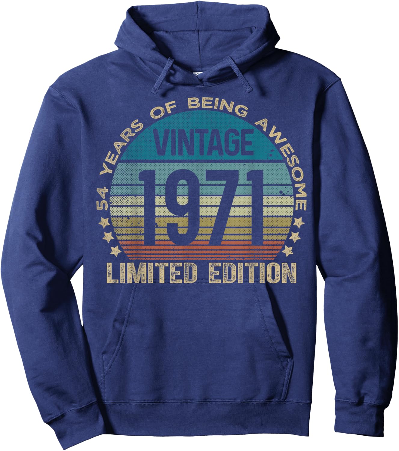 54 Year Old Gifts Vintage 1971 Limited Edition 54th Birthday Hoodie - Hoodie | Navy