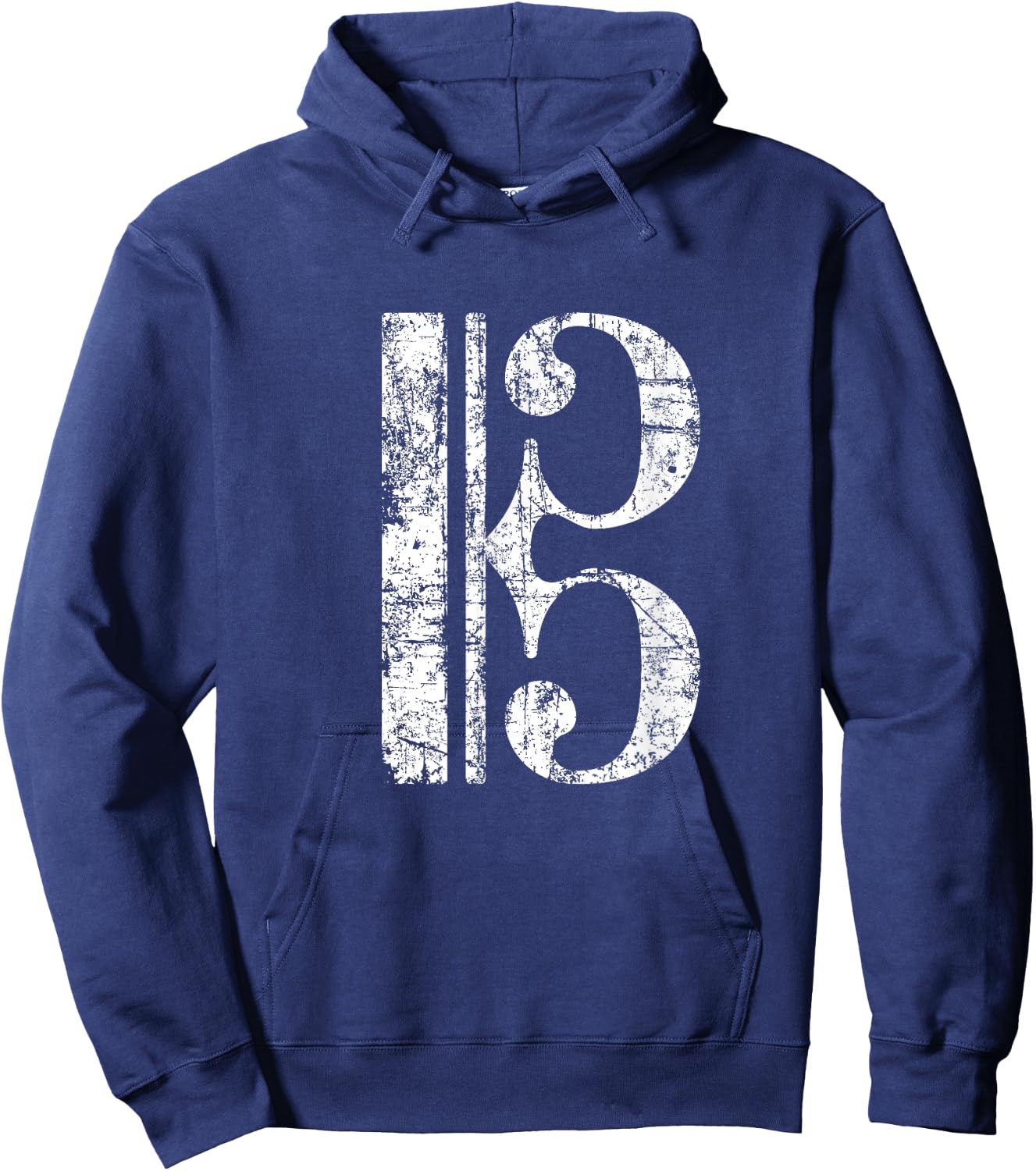 C-Clef (Vintage White) Viola Violist Hoodie - Hoodie | Navy
