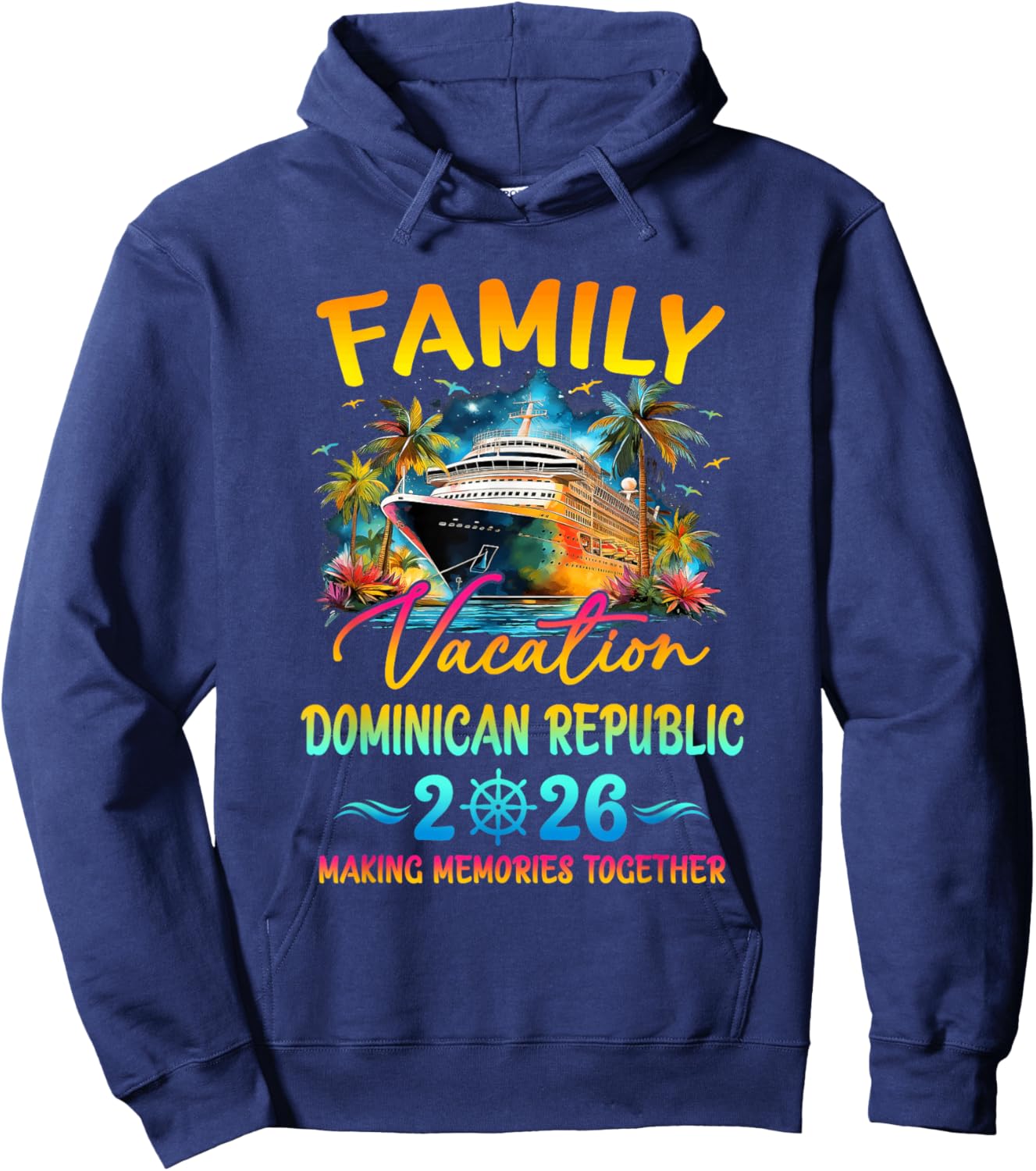 Family Vacation Dominican Republic 2026 Matching Group Hoodie - Hoodie | Navy