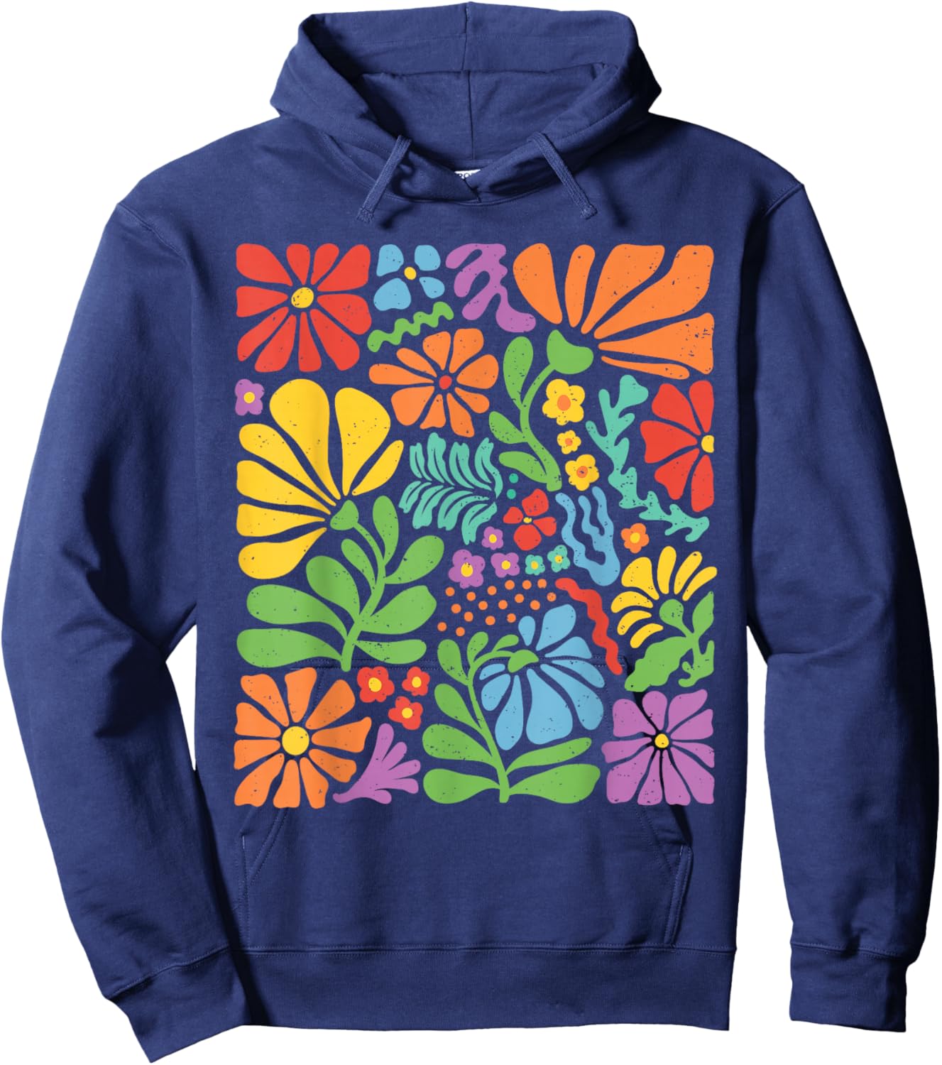 Subtle Wildflowers LGBTQ Month Rainbow Summer Boho Gay Pride Hoodie - Hoodie | Navy