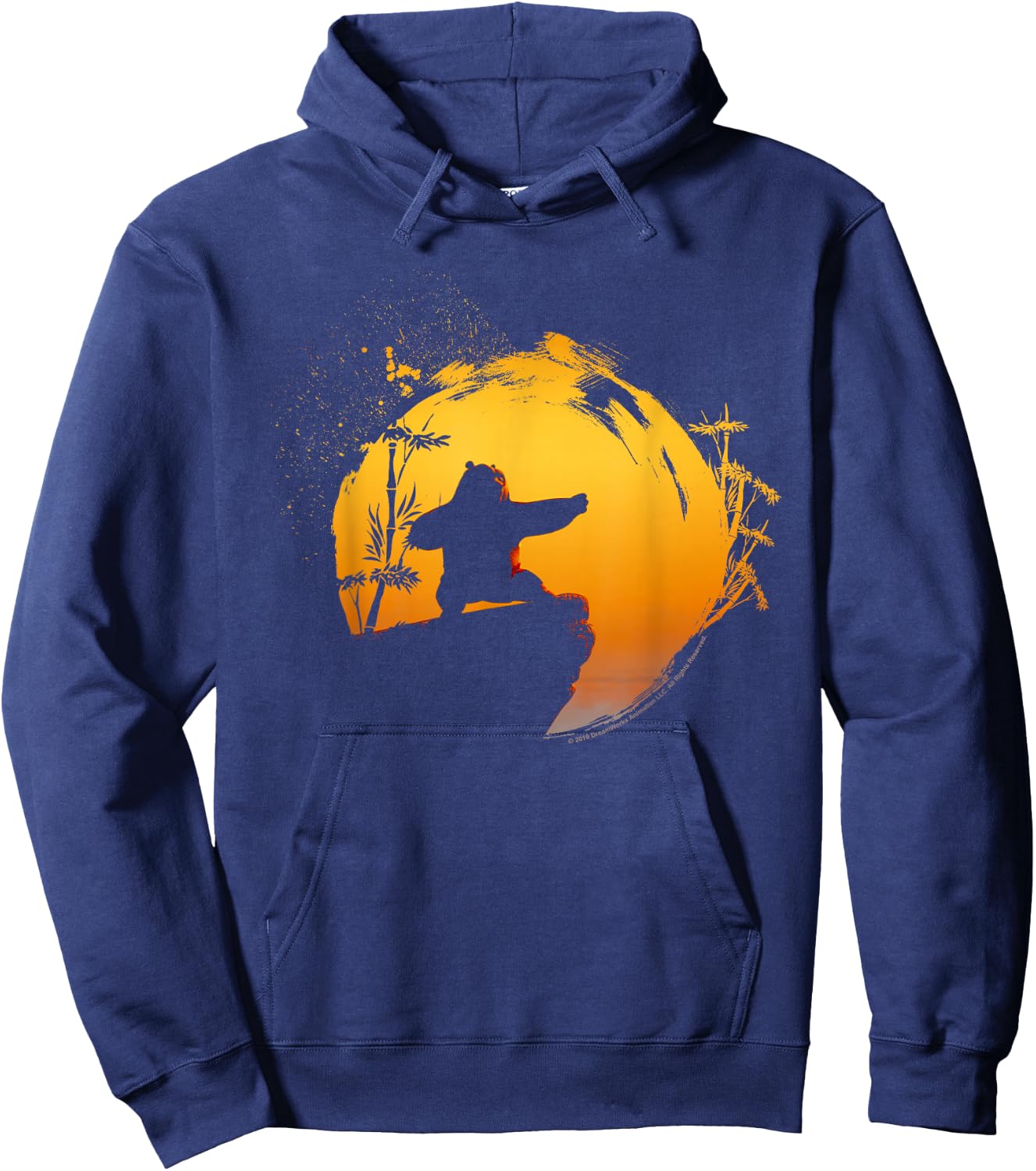 Kung Fu Panda Po Tai Chi Sunset Silhouette Hoodie - Hoodie | Navy