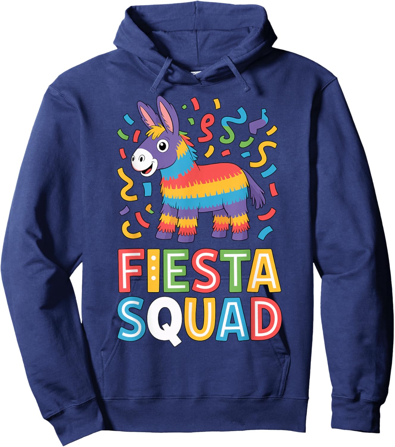 Fiesta Squad Colorful Pinata Party Mexican Cinco de Mayo Hoodie - Hoodie | Navy