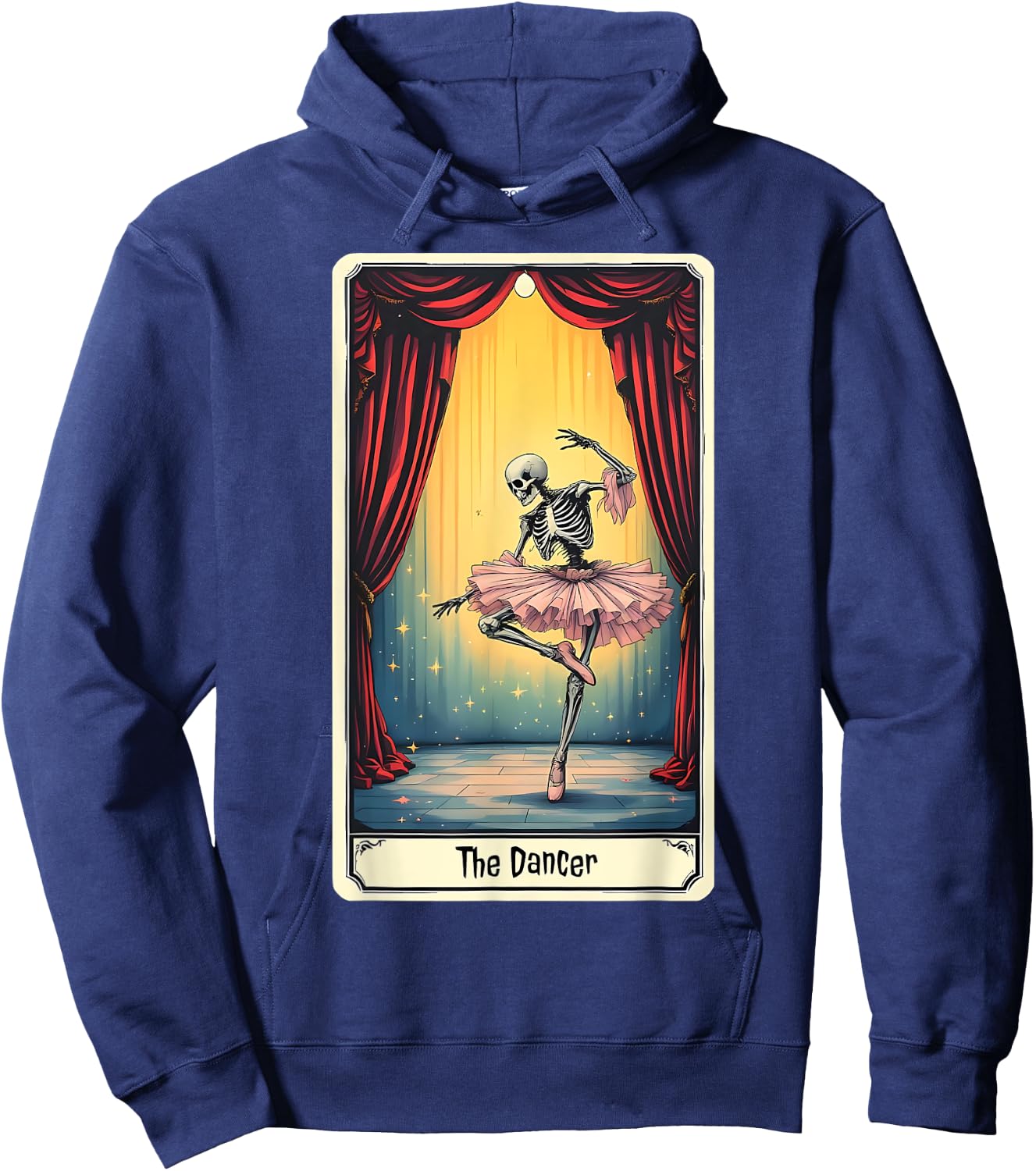 Dancer Tarot Card Skeleton Dancing Ballet Ballerina Teacher Hoodie - Hoodie | Navy