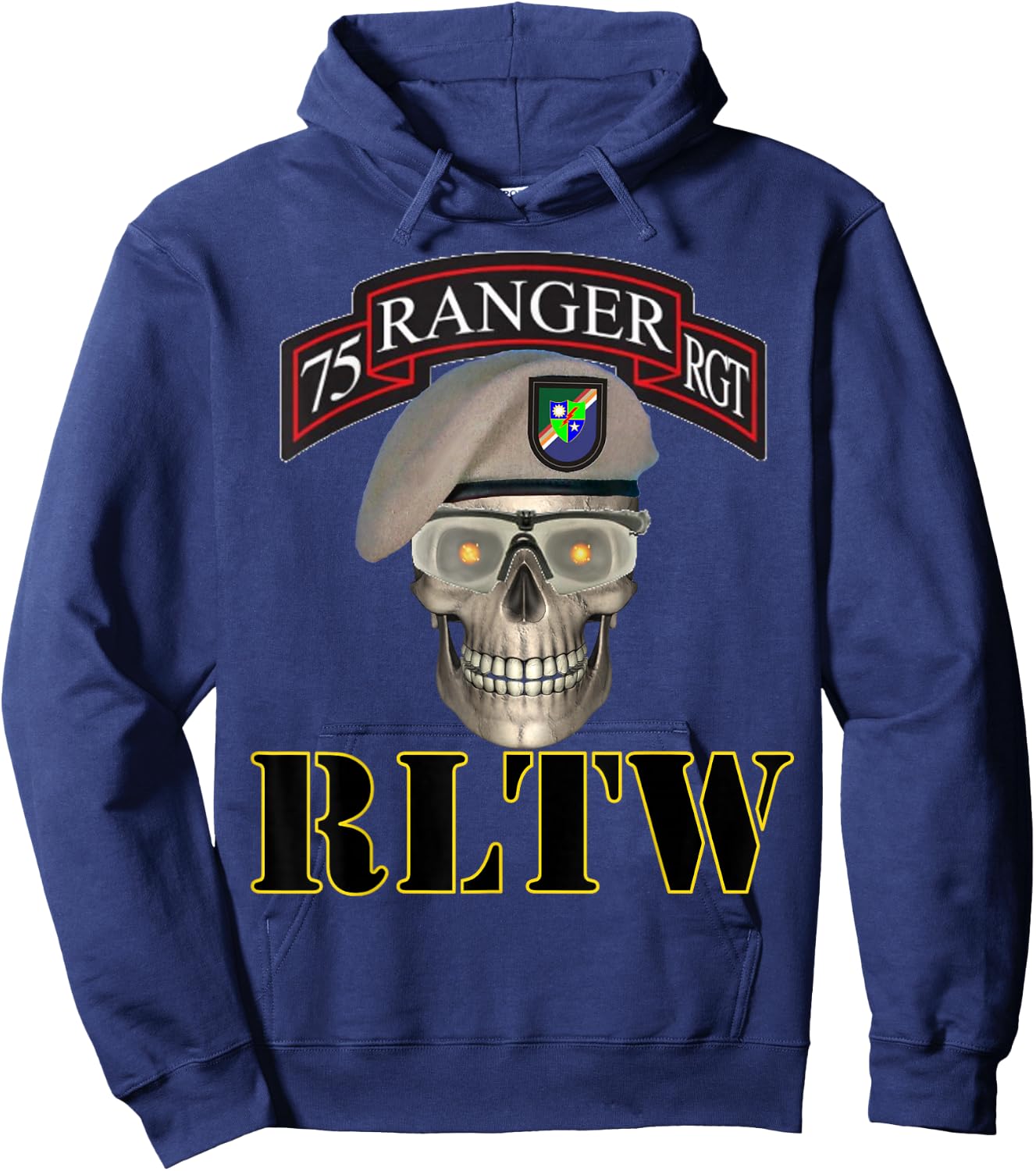 75th Rangers - Army Vets of Ft Benning Ranger Units Hoodie - Hoodie | Navy