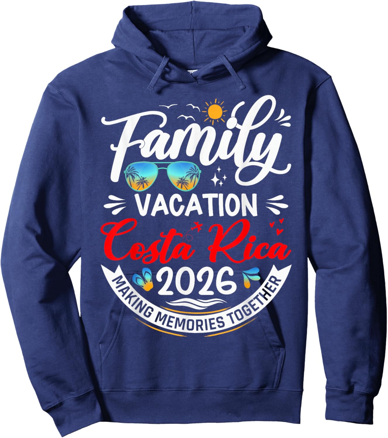 Family Vacation Costa Rica 2026 Matching Vacation 2026 Hoodie - Hoodie | Navy