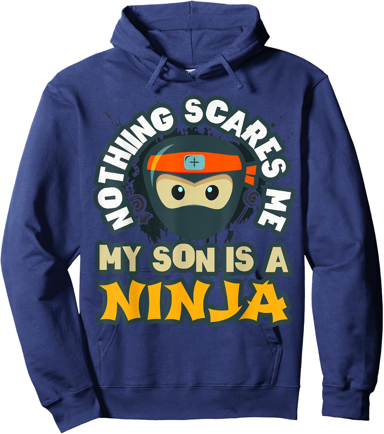 This is My Warrior Dad Mom Team Costume You Don't Scare Me Hoodie - Hoodie | Navy