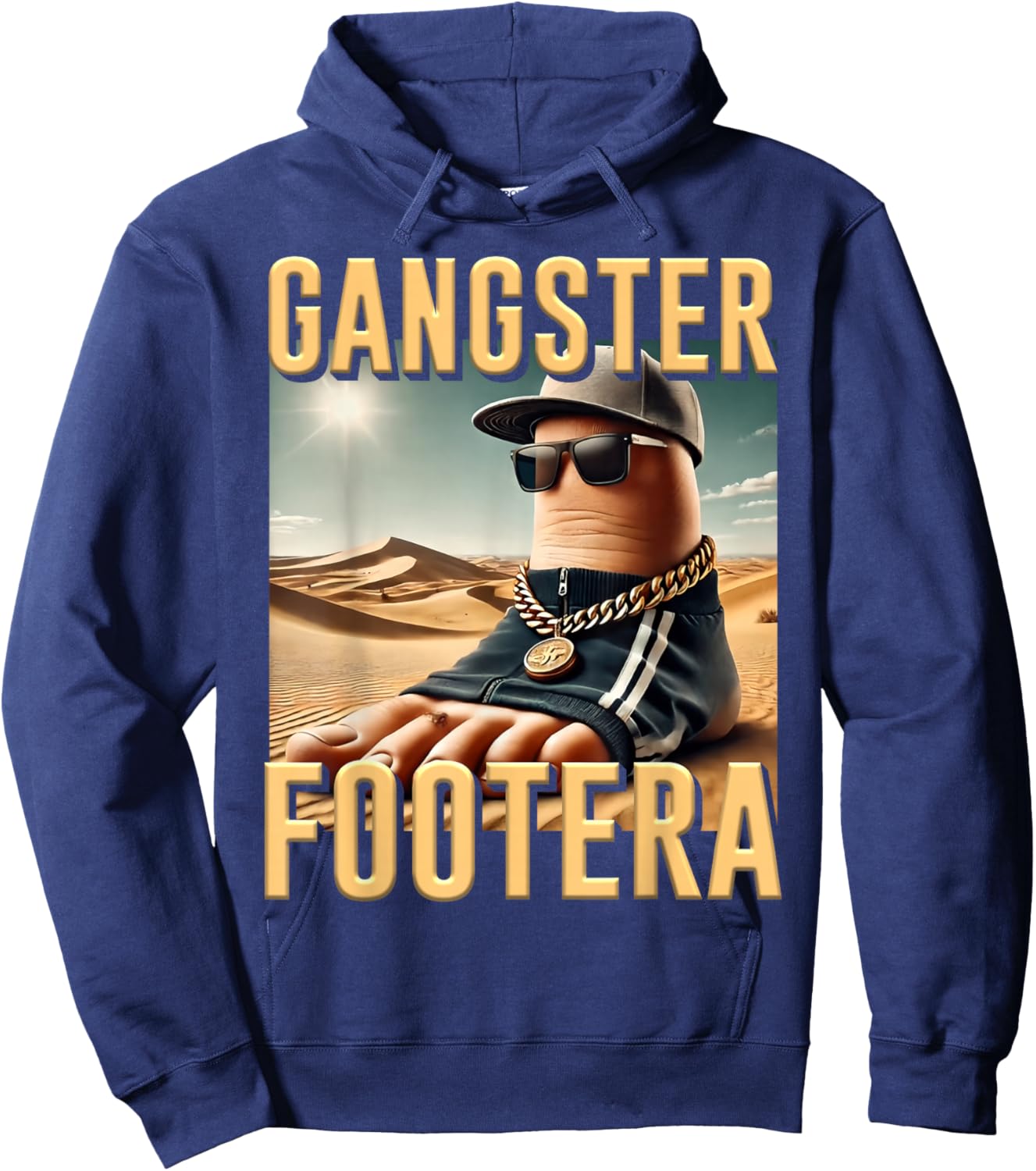 AI Meme Gangster Footera Brainrot Italian Joke Funny Hoodie - Hoodie | Navy