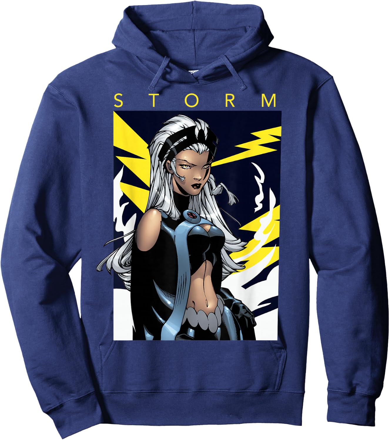 Marvel X-Men Storm Boltage Voltage Poster Graphic Hoodie - Hoodie | Navy