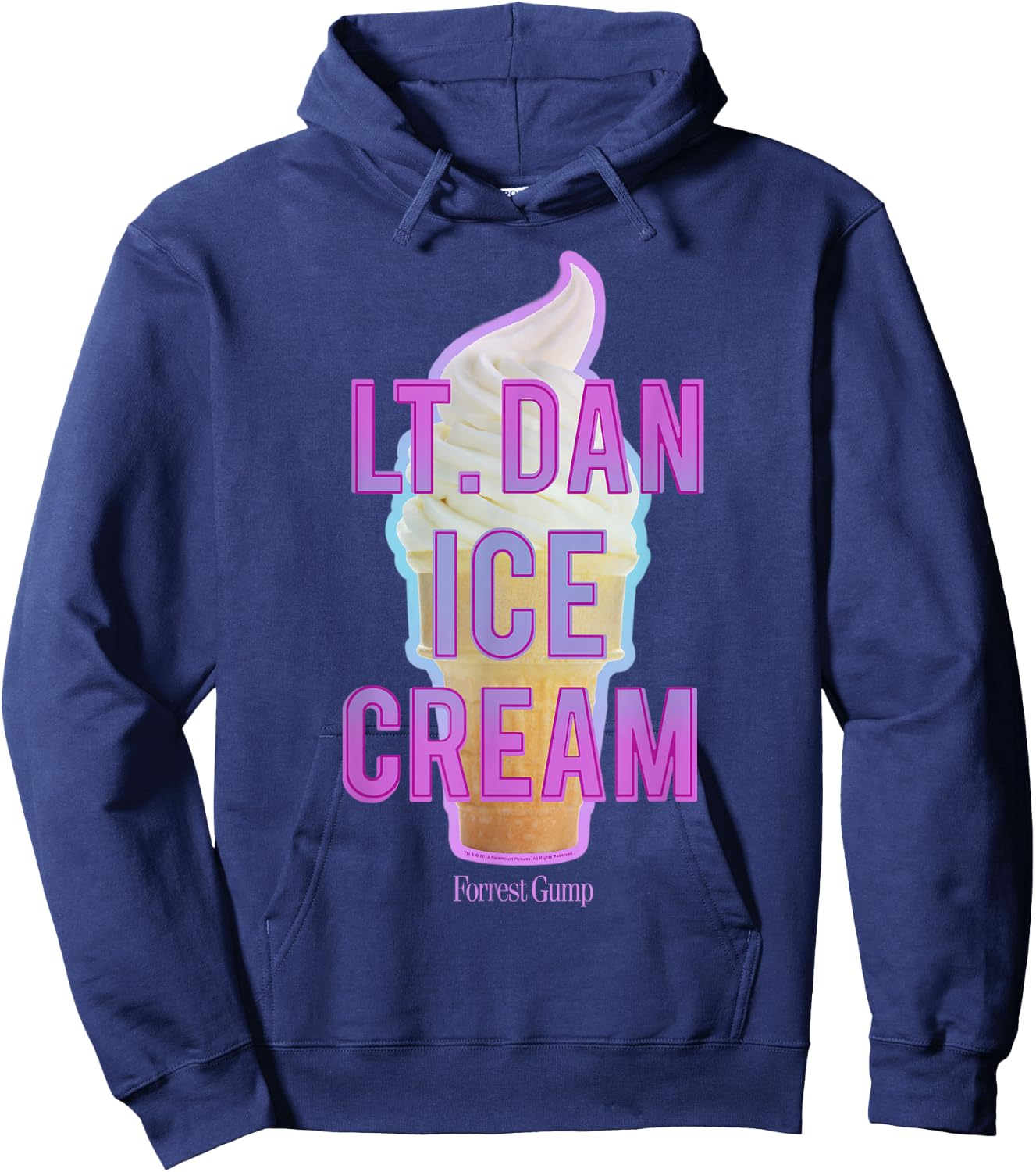 Forrest Gump Lt. Dan Ice Cream Logo Hoodie - Hoodie | Navy