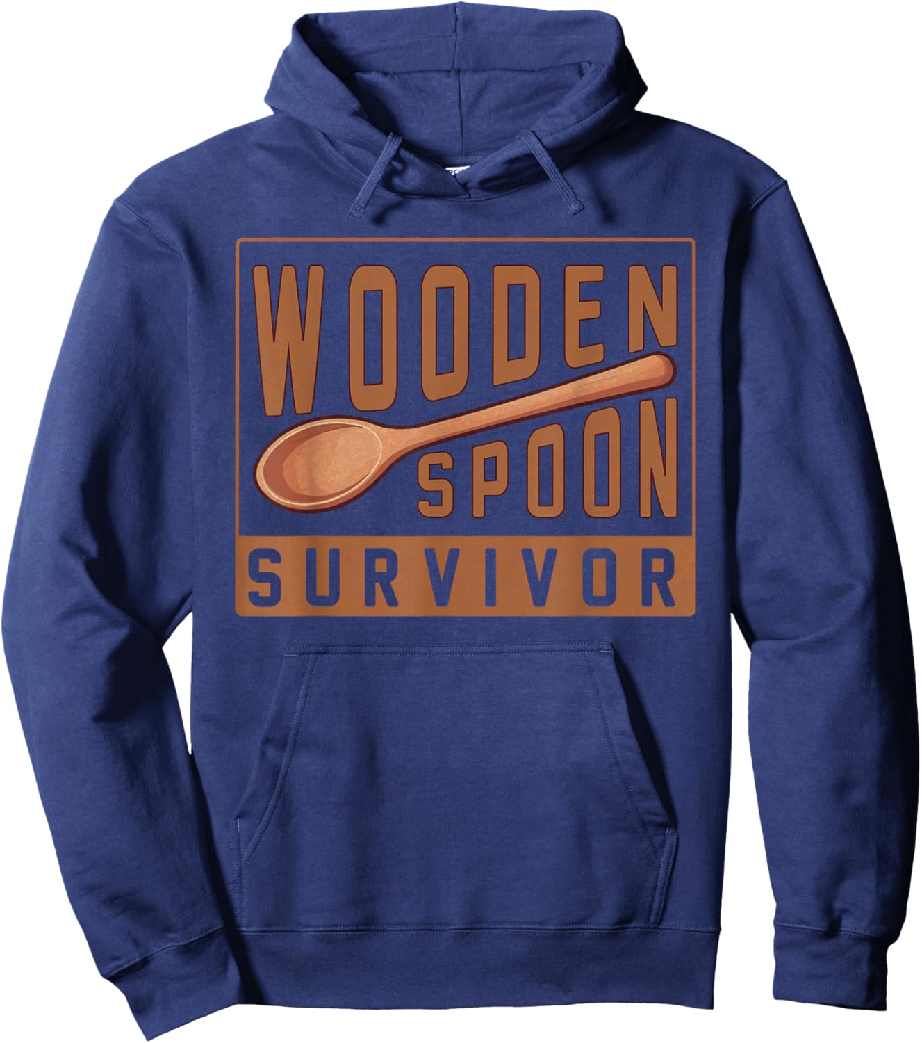 Wooden Spoon Survivor Shirt Funny Nostalgia Humor Saying Hoodie - Hoodie | Navy