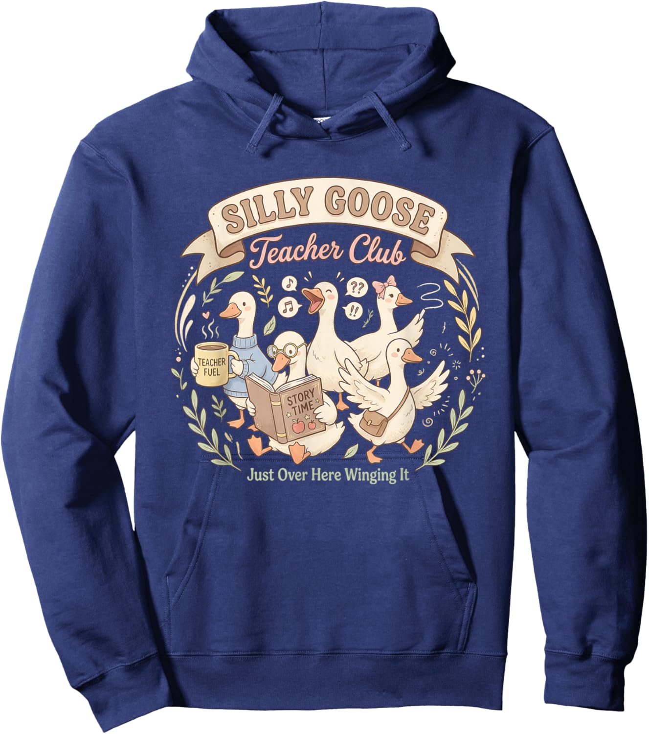 Funny Silly Goose Teacher Club Teacher Appreciation Hoodie - Hoodie | Navy