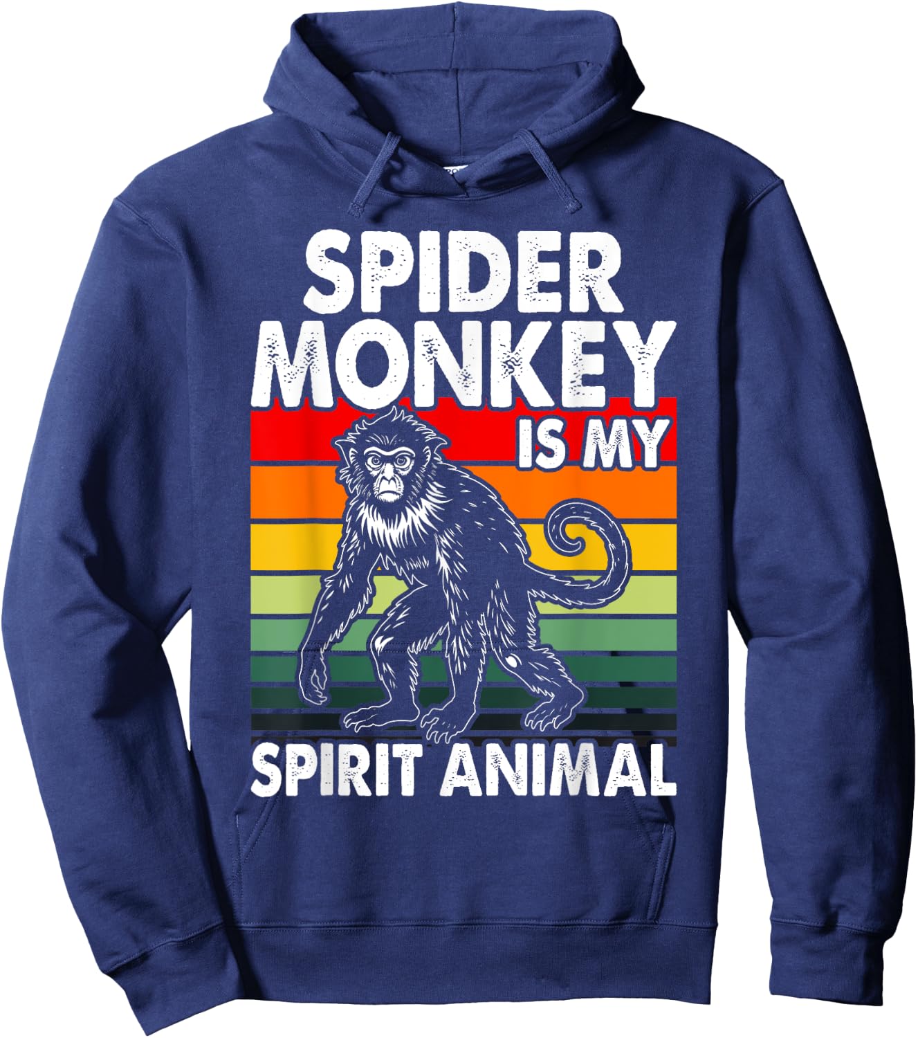 Spider Monkey Retro Vintage Hoodie - Hoodie | Navy