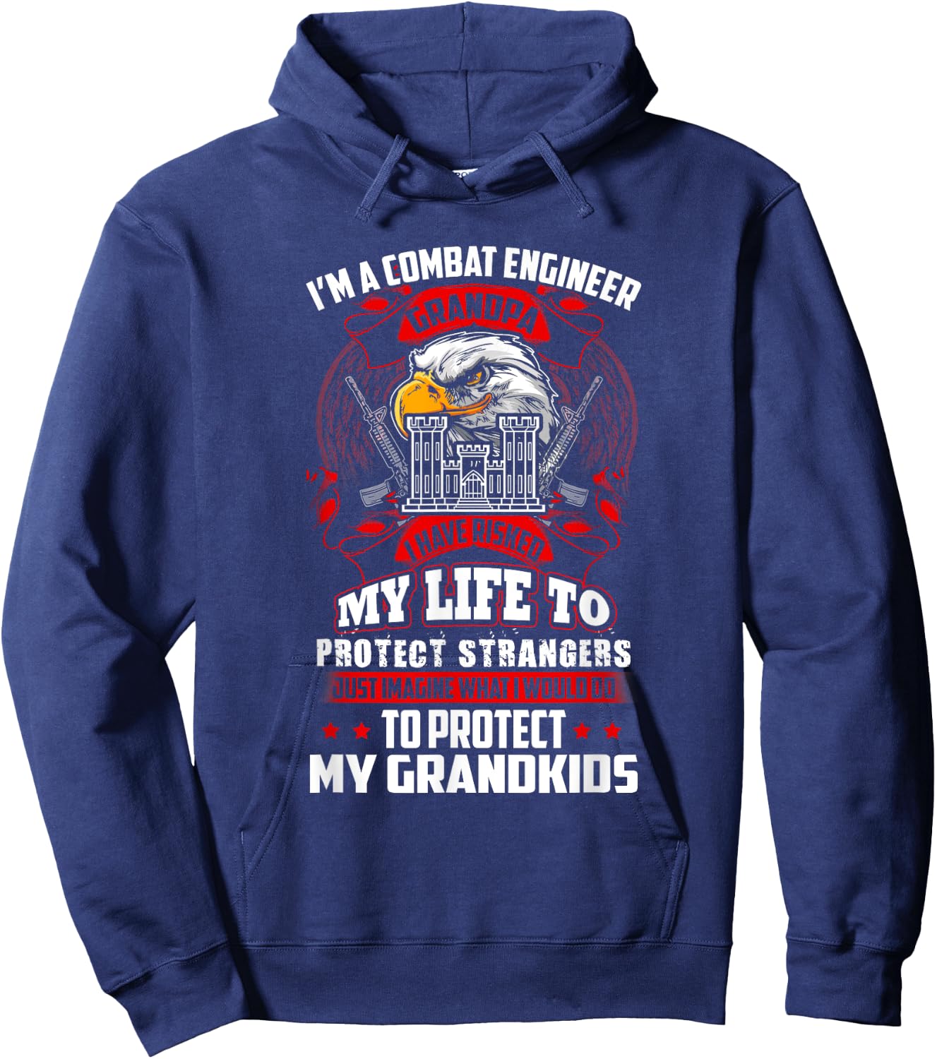 Combat Engineer , I'm A Combat Engineer Grandpa I Hoodie - Hoodie | Navy
