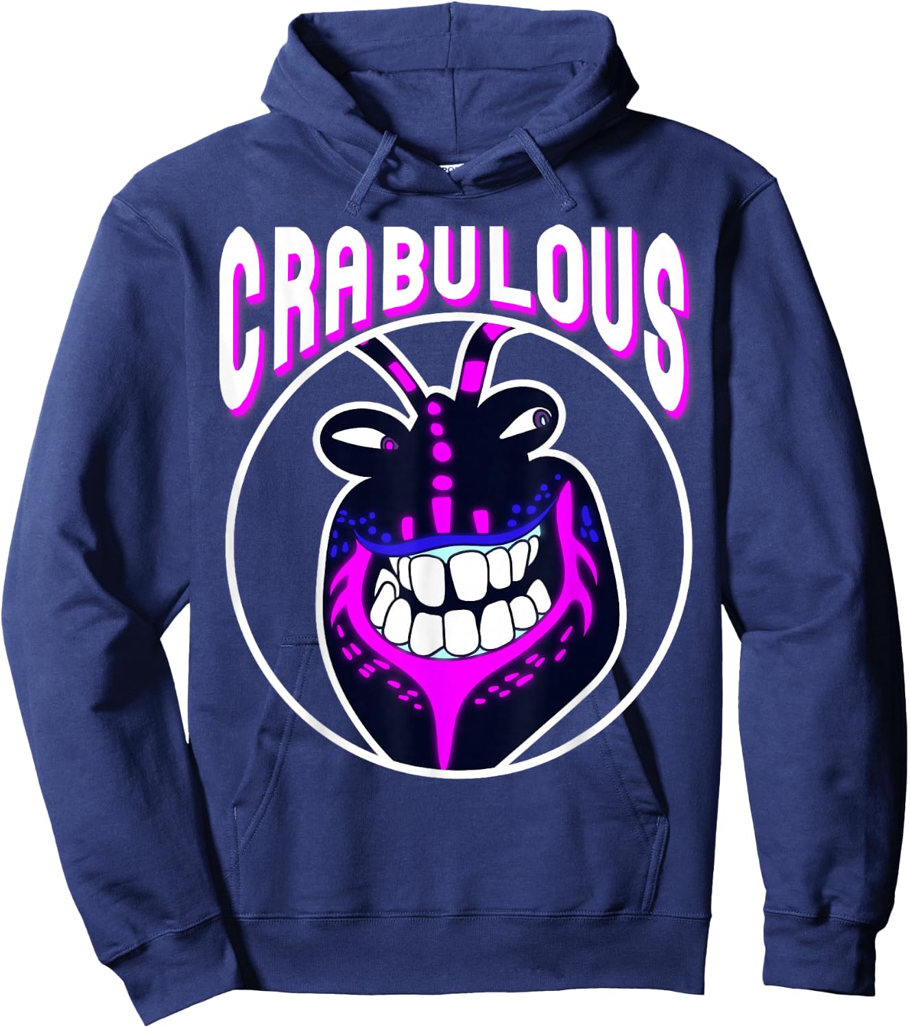 Disney Moana Tamatoa Crabulous Neon Face Circle Portrait Small Hoodie - Hoodie | Navy