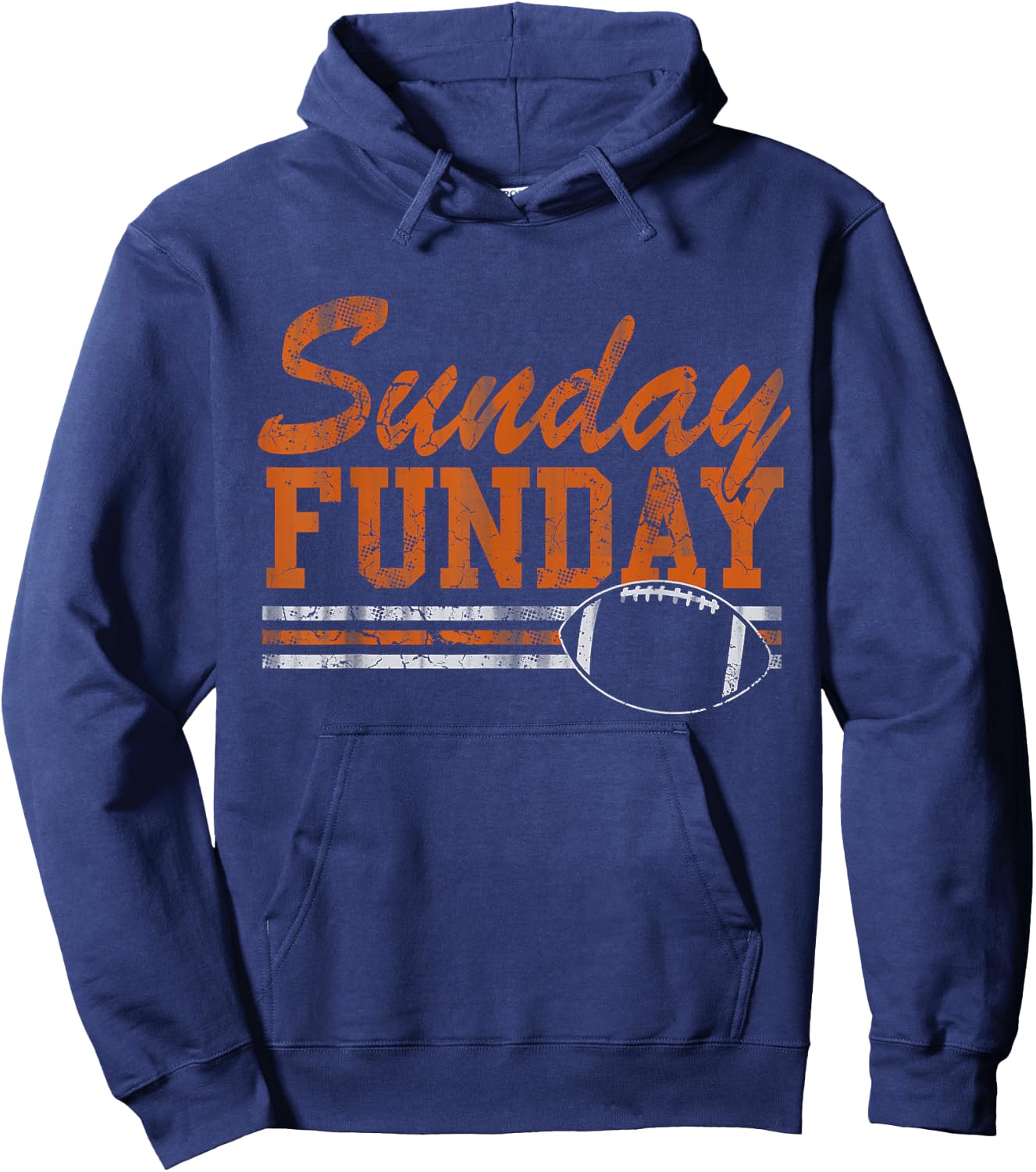Retro Sunday Funday Football Fan Men Women Kids Hoodie - Hoodie | Navy
