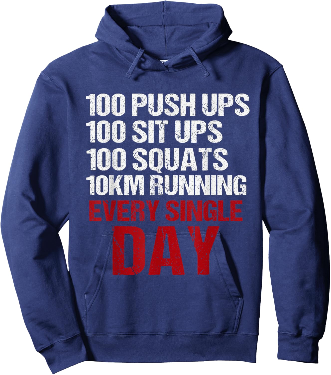 Push Ups Sit Ups Squats Running Bodybuilding Power gift Hoodie - Hoodie | Navy