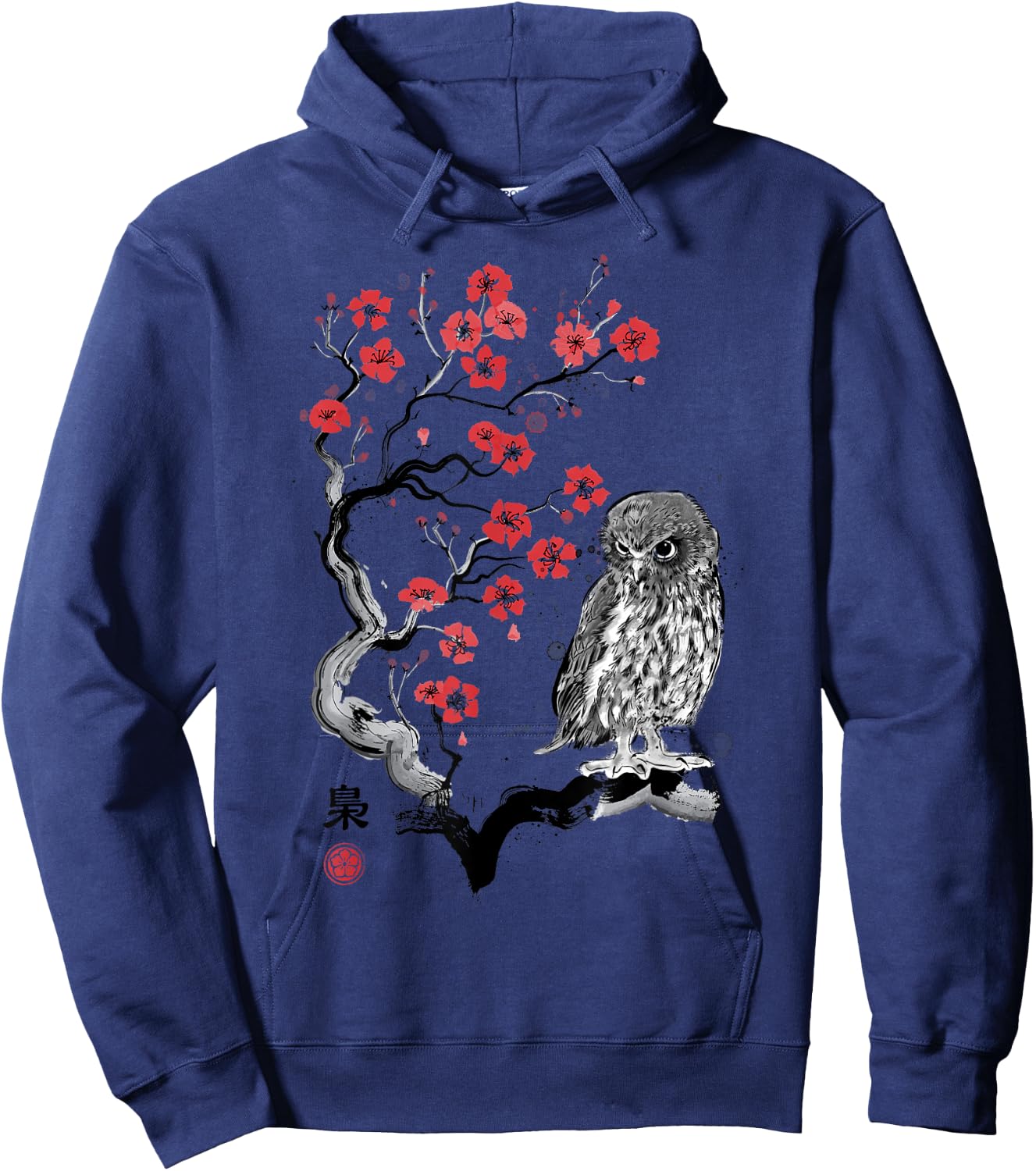 Fukuro Sumi-e Tree Hoodie - Hoodie | Navy