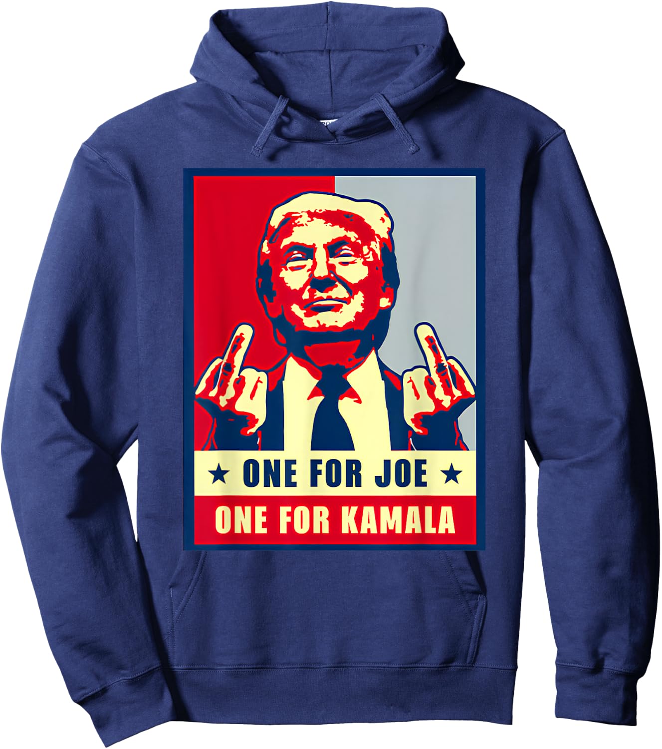 One For Joe One For Kamala Funny Trump Vote Trump President Hoodie - Hoodie | Navy