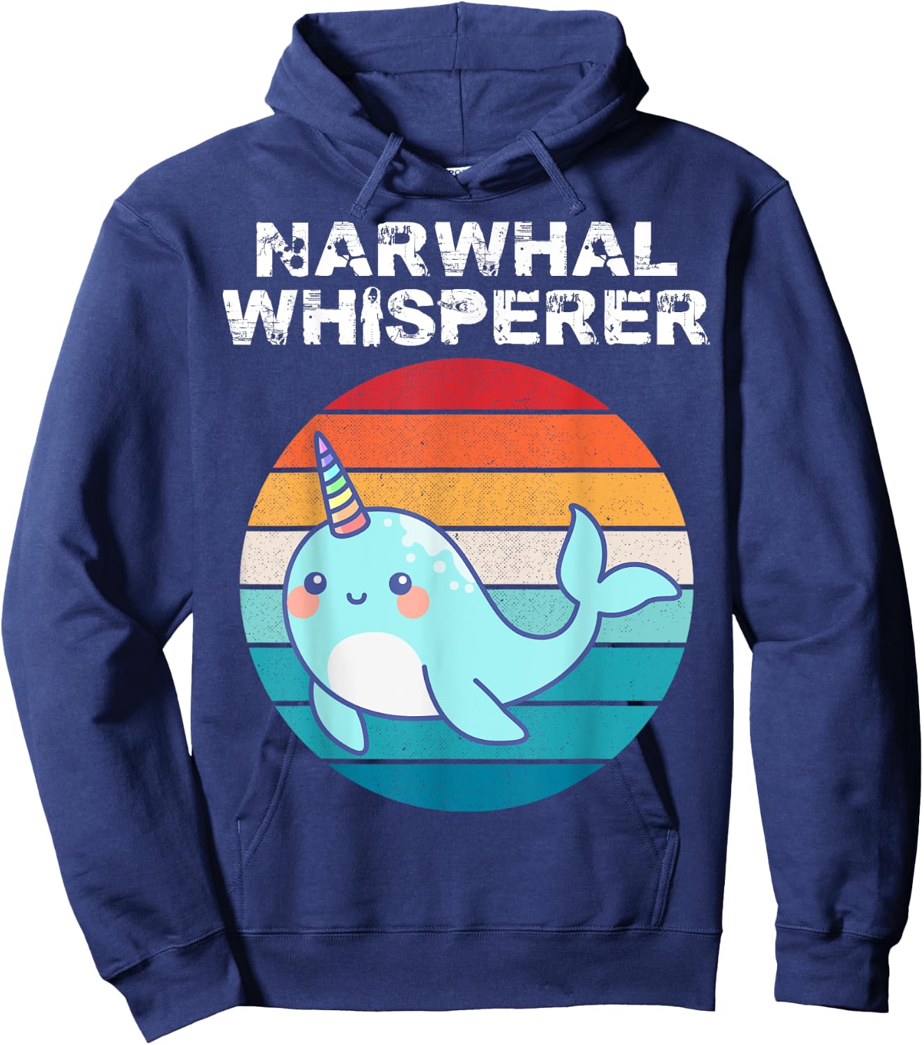 Narwhal Whisperer Sea Unicorn Lover Men Women Kid Girl Hoodie - Hoodie | Navy