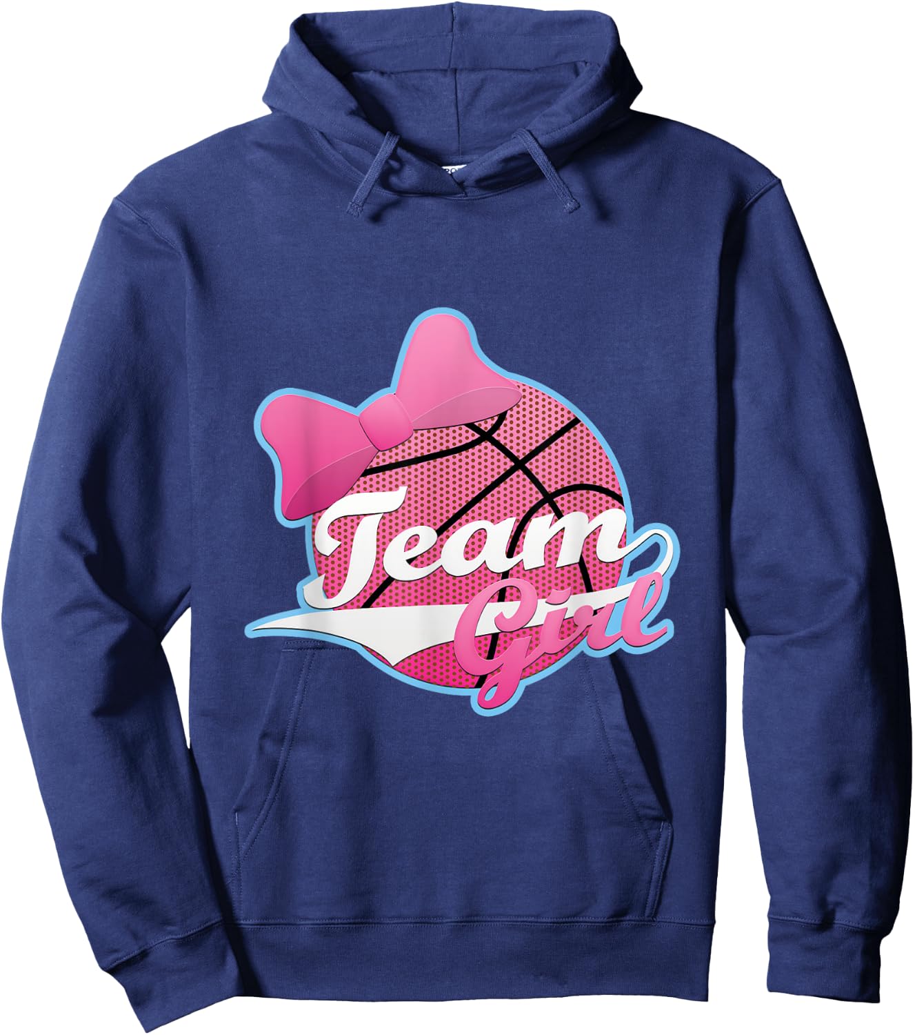Gender Reveal Party | Team Pink, Girl, Basketball T shirt Hoodie - Hoodie | Navy