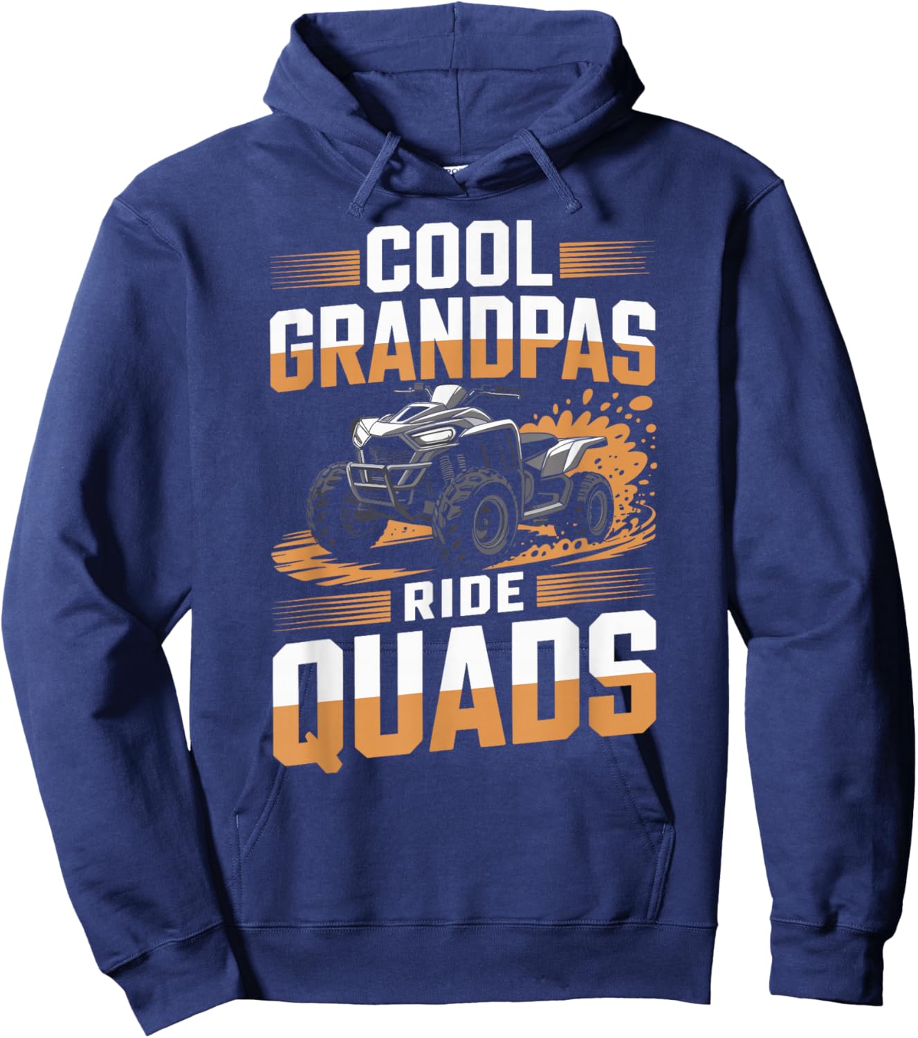 Funny Quad Bike ATV Father's Day Cool Grandpas Ride Quads Hoodie - Hoodie | Navy