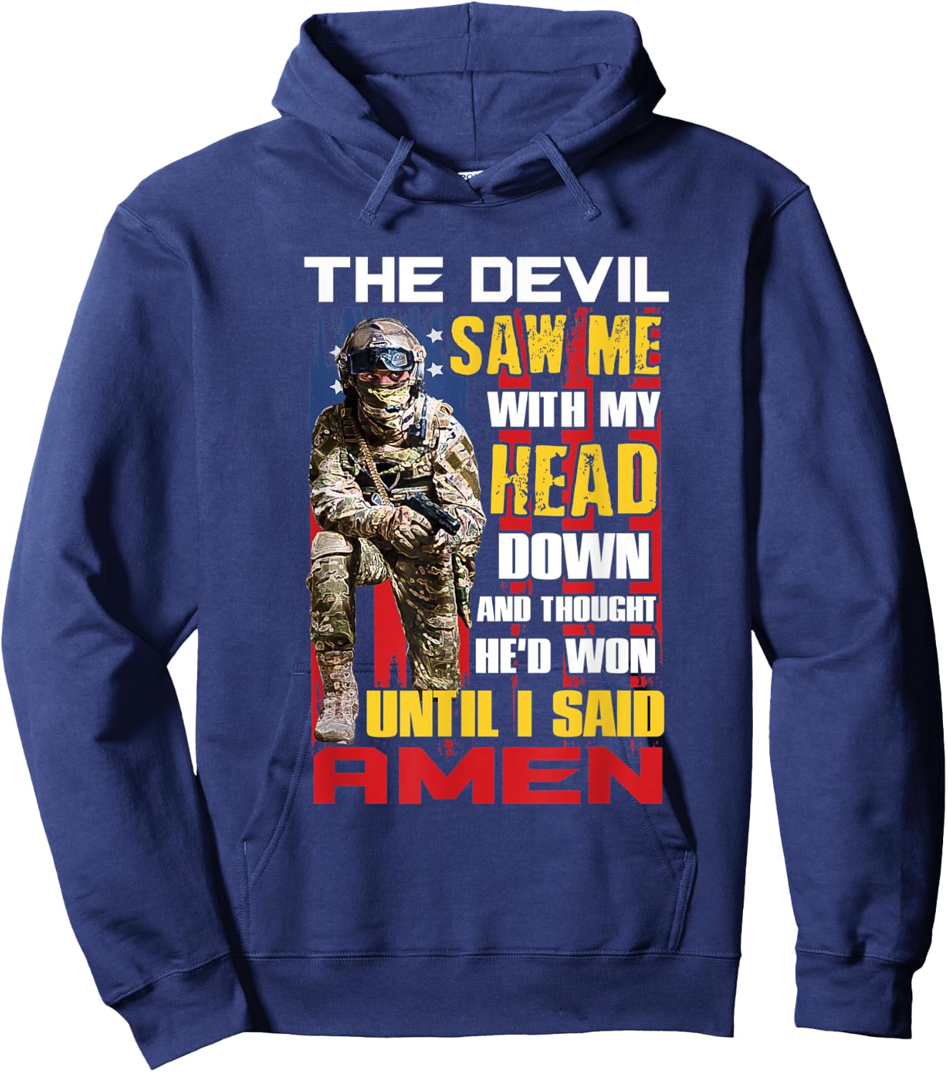 Veteran Shirt Until I Said Amen Men Women Soldiers Gift Hoodie - Hoodie | Navy