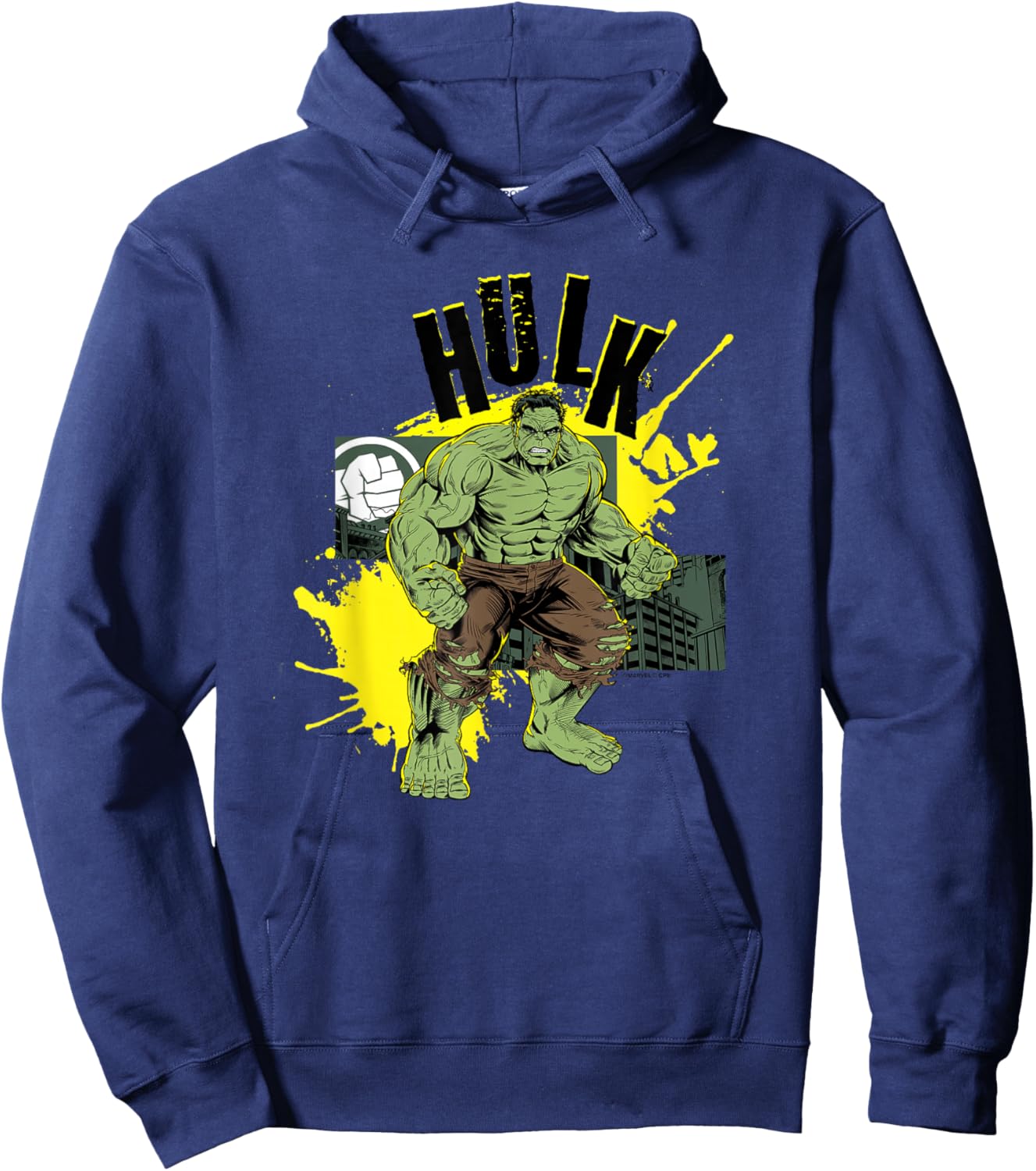 Marvel Spider-Man: New Day Incredible Hulk Comic Stamp Hoodie - Hoodie | Navy