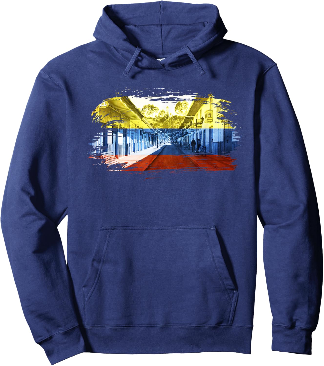 Colombian Flag with Colombian Art Gift Paisa Medellin Hoodie - Hoodie | Navy
