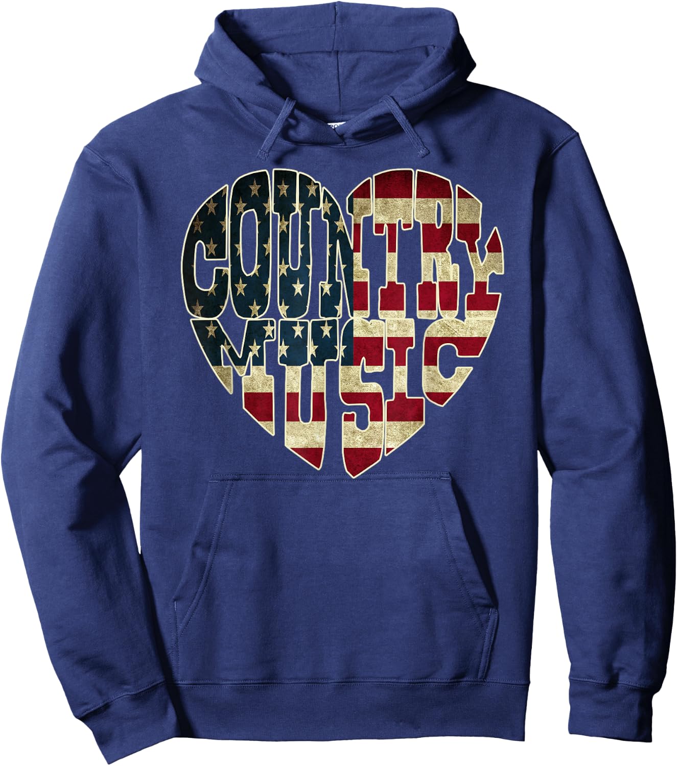 I Love America Country Music Patriotic Shirt USA Flag Kids Men Hoodie - Hoodie | Navy