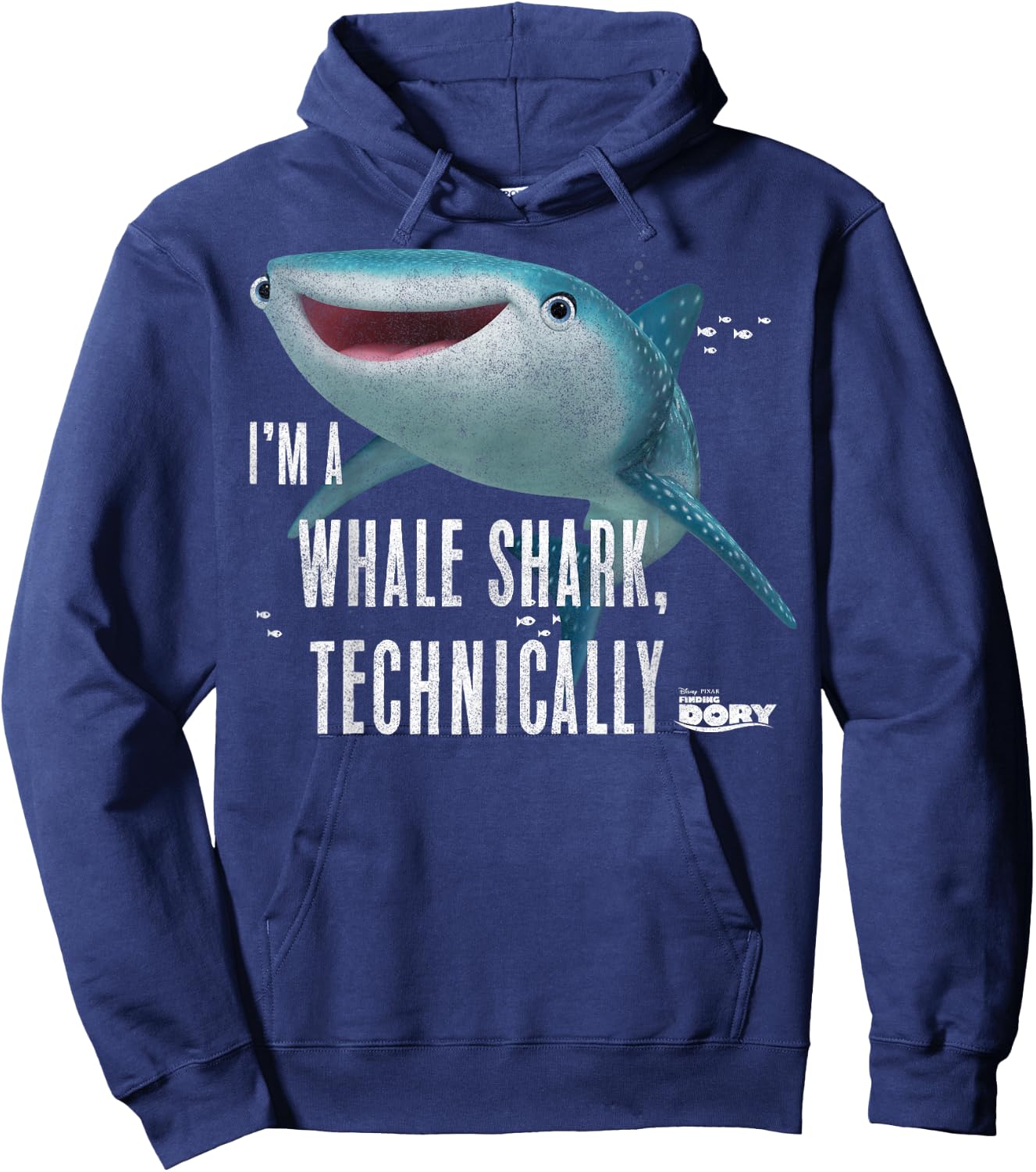 Disney Pixar Finding Dory I'm A Whale Shark Technically Hoodie - Hoodie | Navy