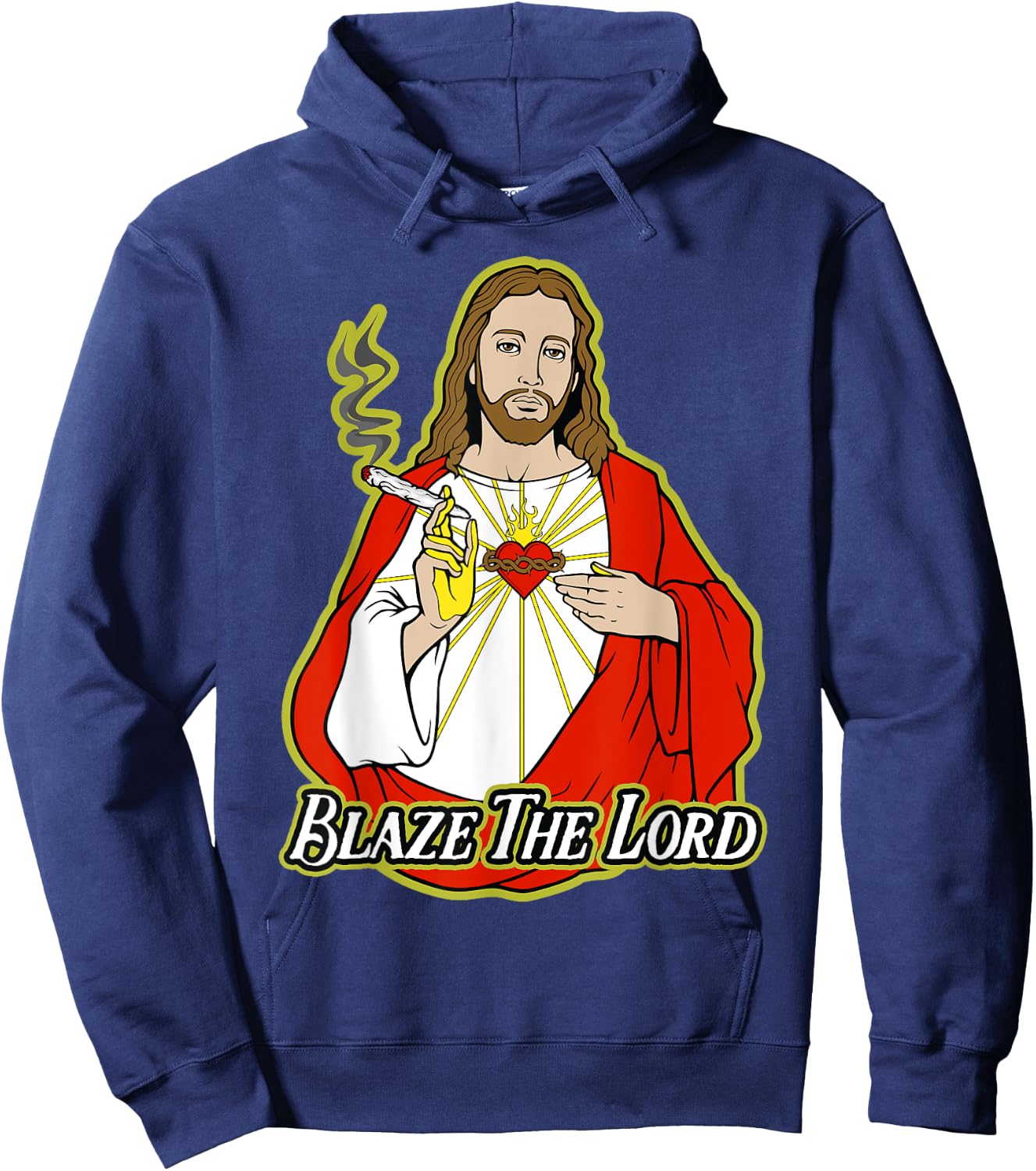 Marijuana Lord Jesus 420 Getting High Hoodie - Hoodie | Navy