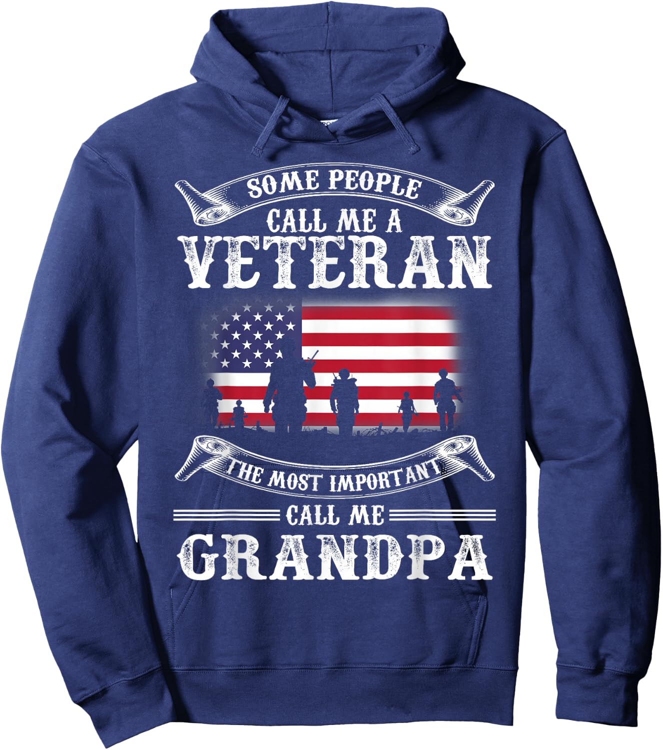 Proud Army Veteran Grandpa Fathers Day 2021 Shirt Gifts Hoodie - Hoodie | Navy