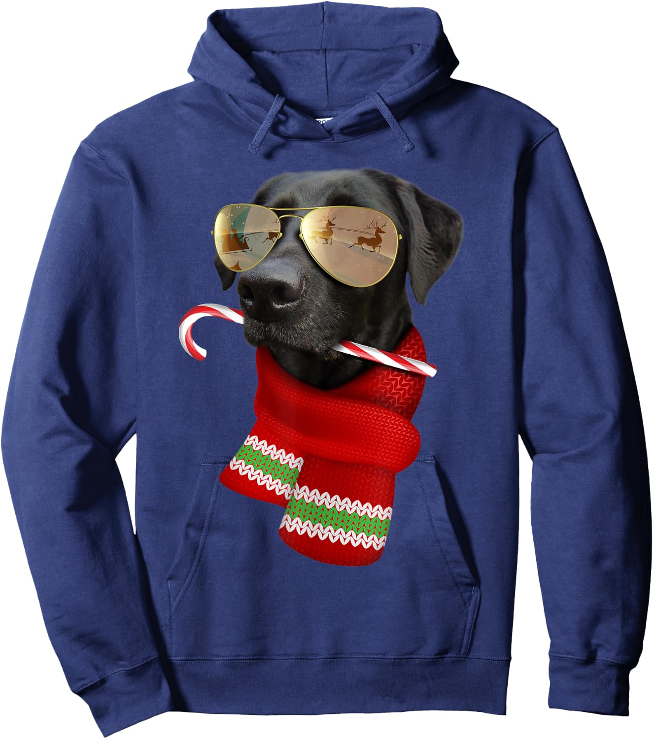 Labrador Shirt Christmas Gift Dog Lovers Lab Sunglasses Women Kids Hoodie - Hoodie | Navy