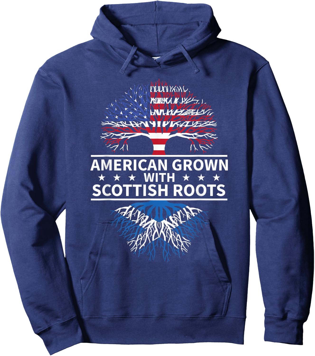 American Grown Scottish Roots Scotland Gift Hoodie - Hoodie | Navy