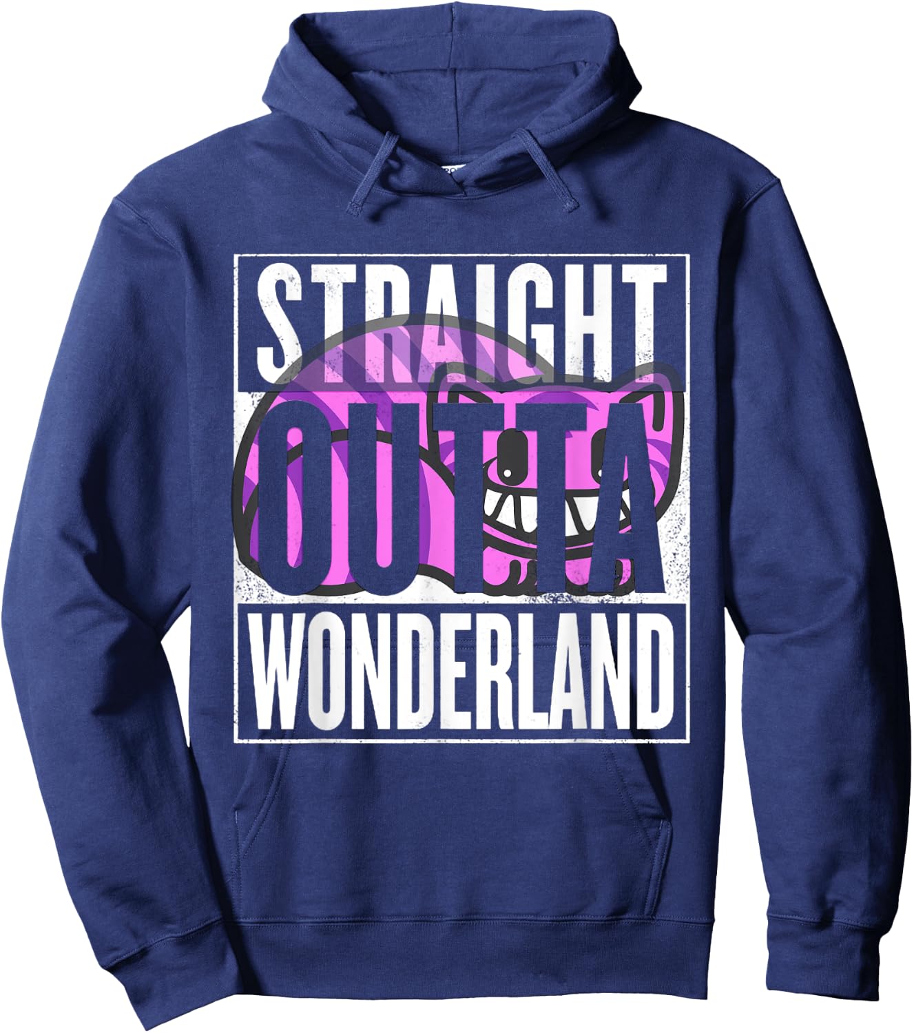 Straight Outta Wonderland Cheshire - Cat Women Kids Hoodie - Hoodie | Navy