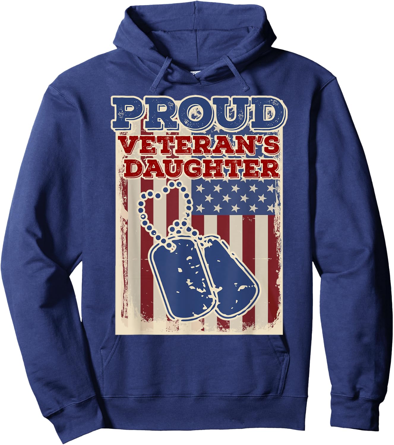 Proud Veterans Daughter Hoodie - Hoodie | Navy