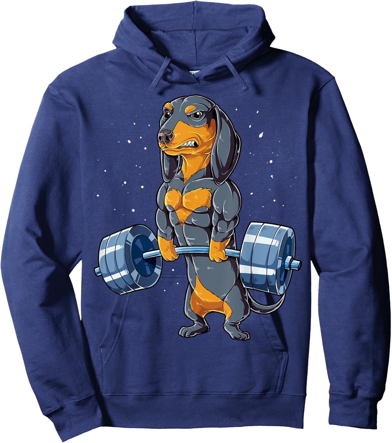 Dachshund Weightlifting Funny Deadlift Men Fitness Gym Gifts Small Hoodie - Hoodie | Navy