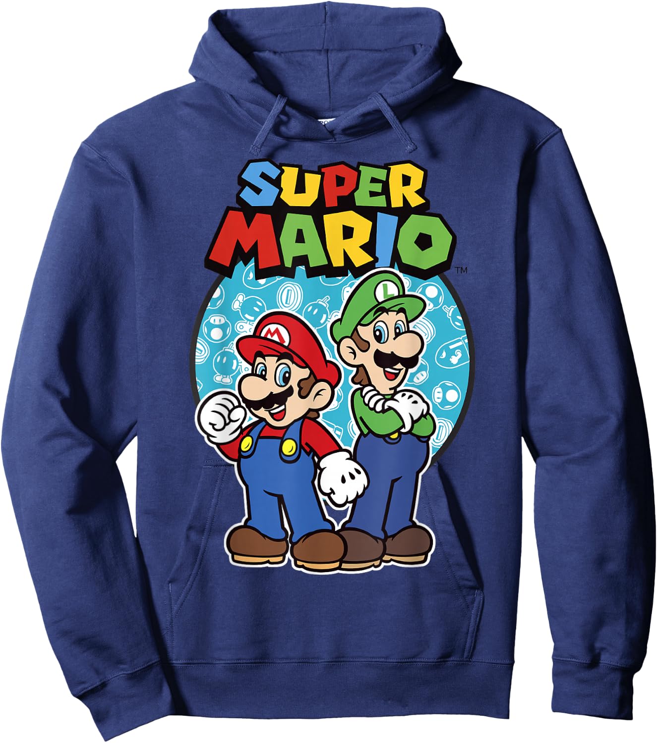 Nintendo Super Mario Luigi & Mario Brothers Ready To Play Hoodie - Hoodie | Navy