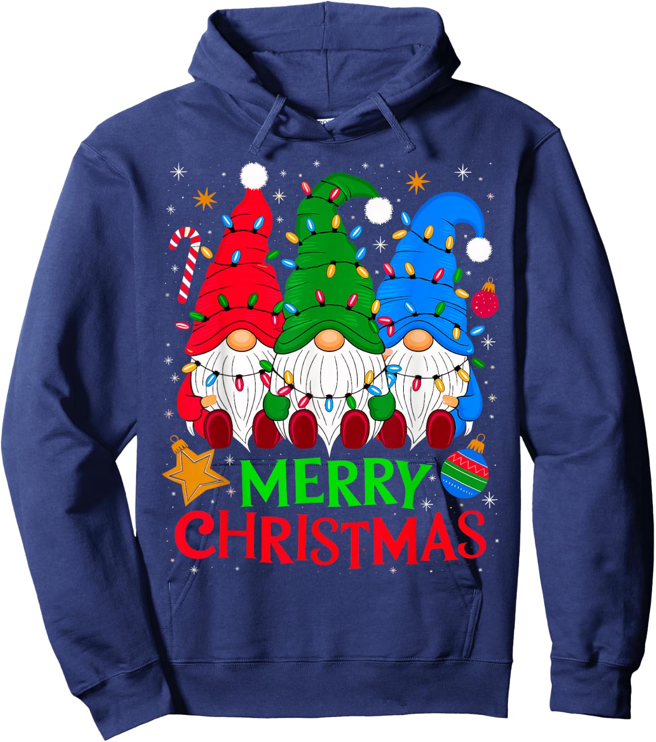 Gnomes Merry Christmas Xmas Matching Hoodie - Hoodie | Navy